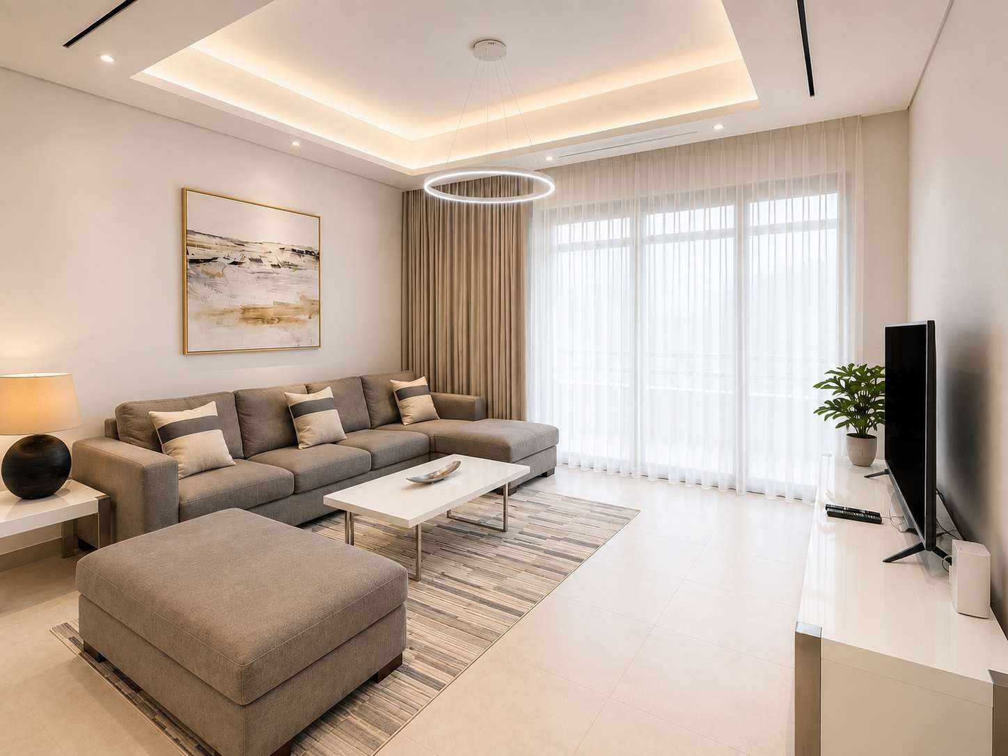 Elegant 3BR Apartment in Dubai Greens with Garden View - Image 1