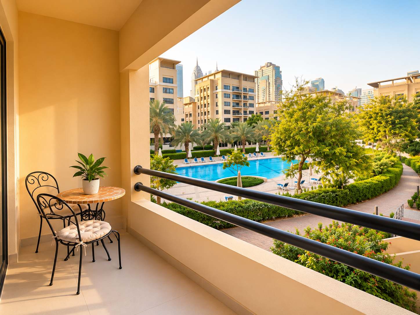 Elegant 3BR Apartment in Dubai Greens with Garden View - Image 26