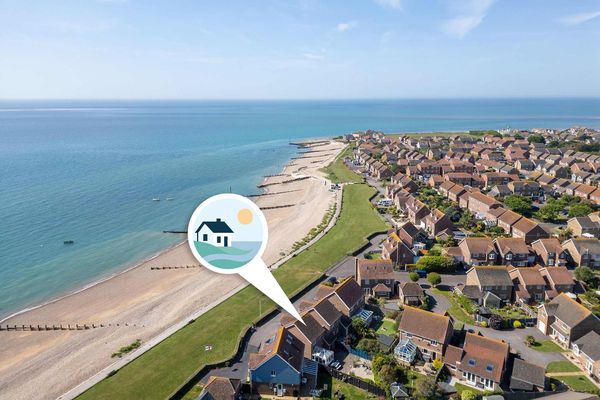 Stunning seafront holiday home with panoramic ocean views and direct beach access in West Sussex.