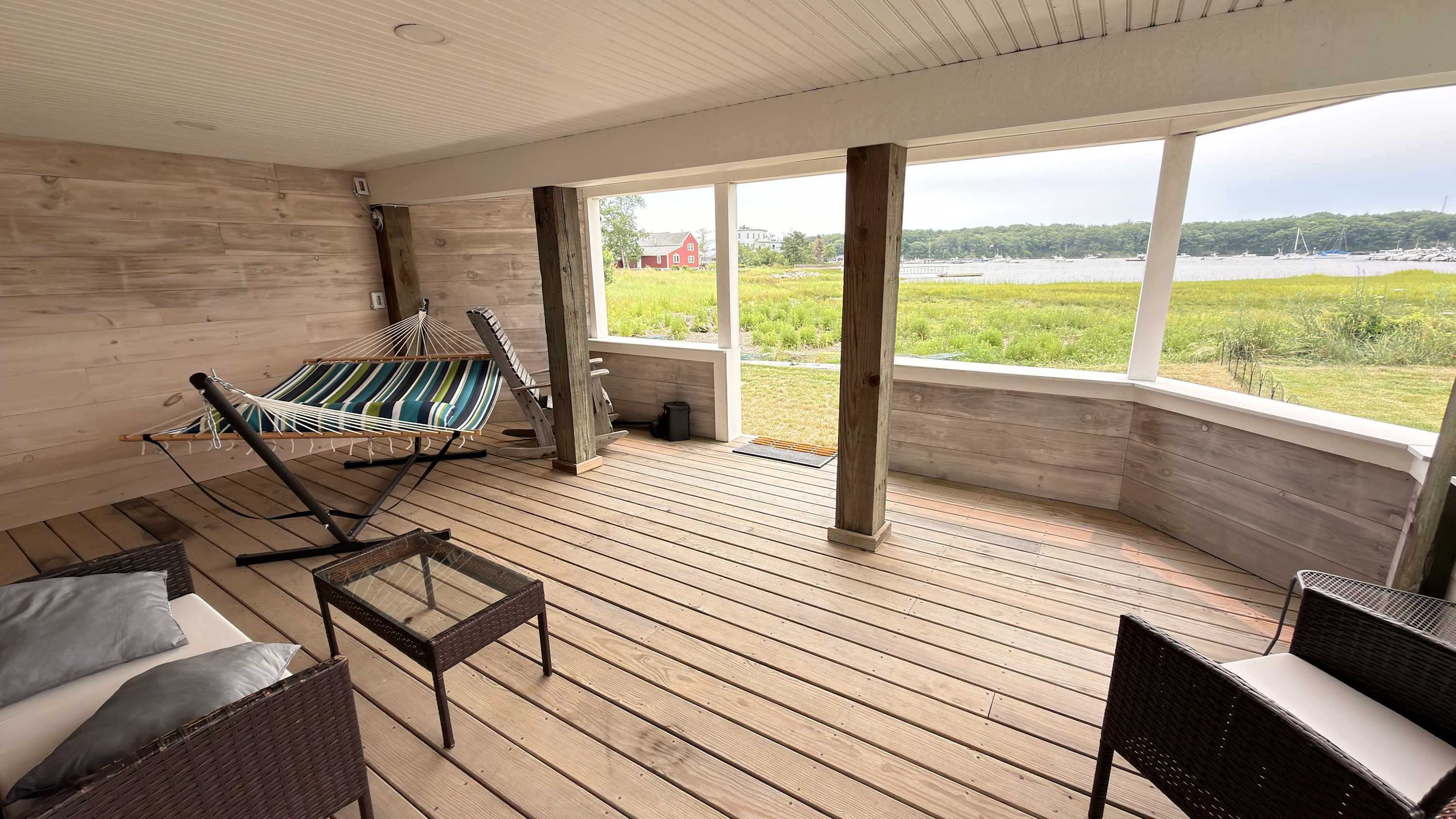 Grab a book and sway the day away in the hammock on the lower deck​