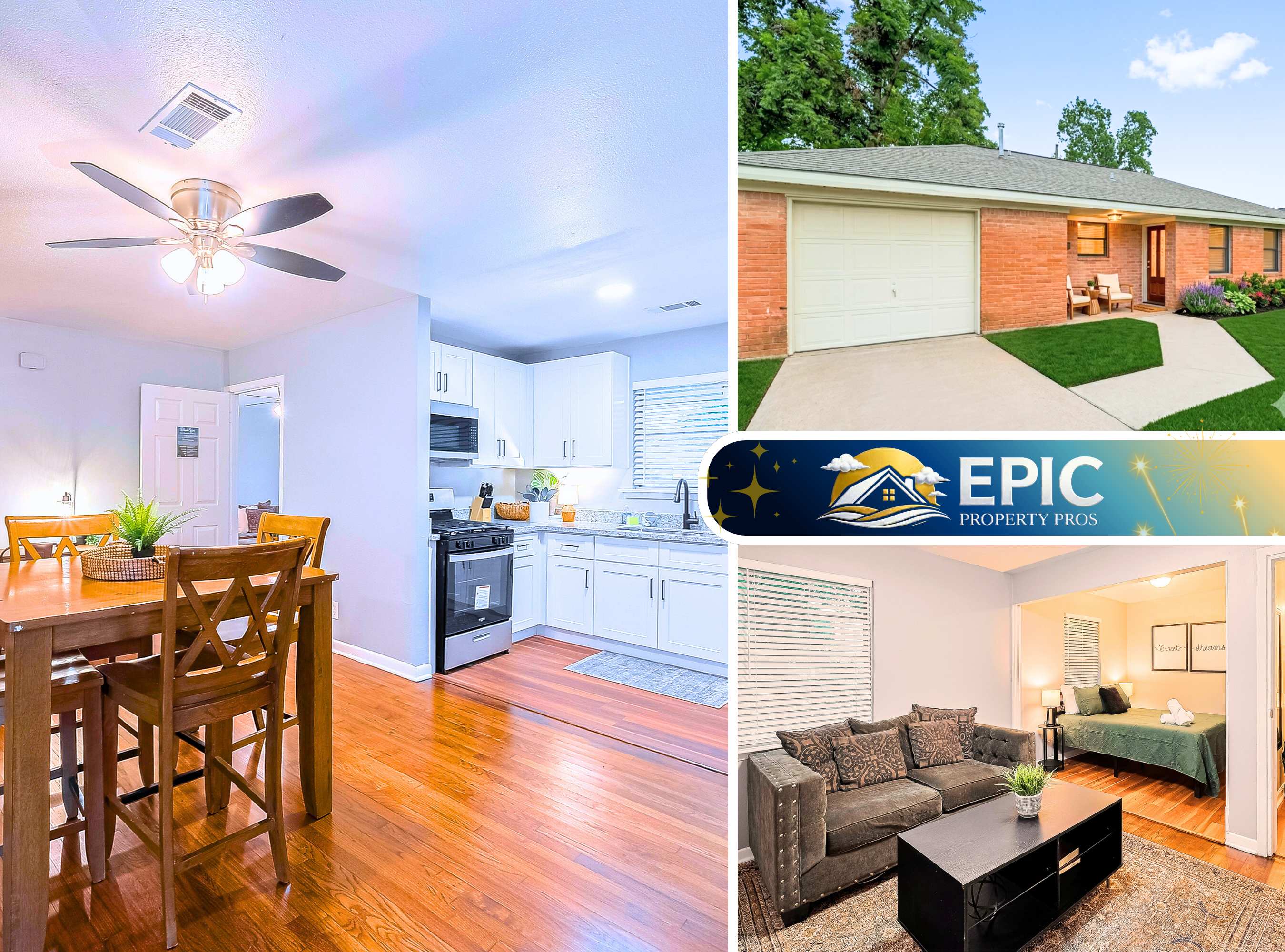 Spring Branch 3BR: Work & BBQ