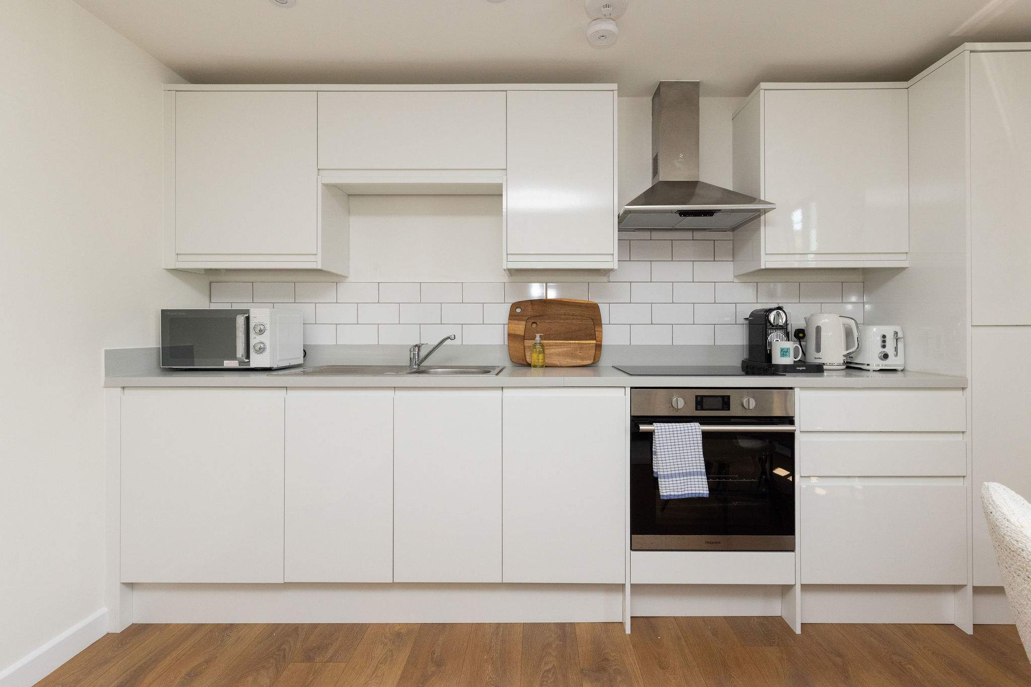 Fully equipped modern kitchen with everything needed for comfortable self-catering holiday stays.