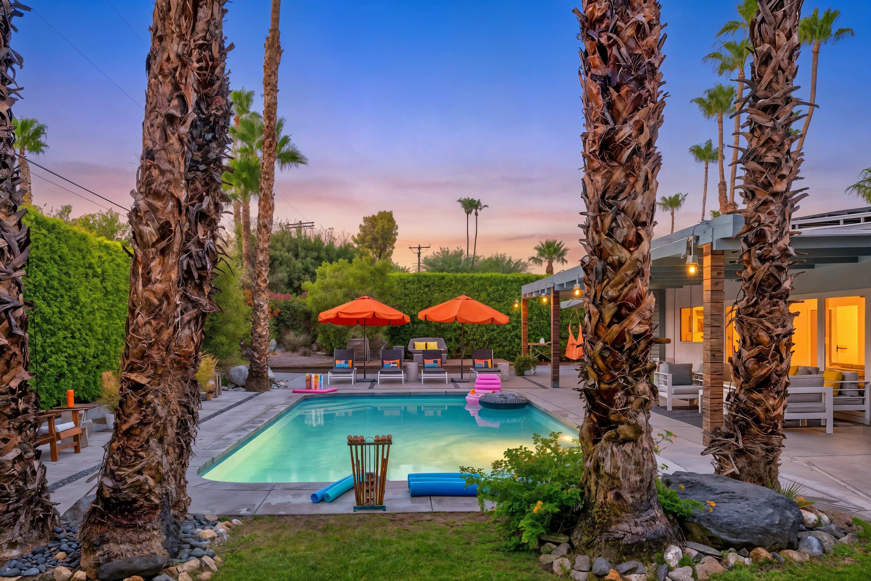 Modern Getaway in Sunrise Park - Large Pool, Mtn View in Palm Springs, CA