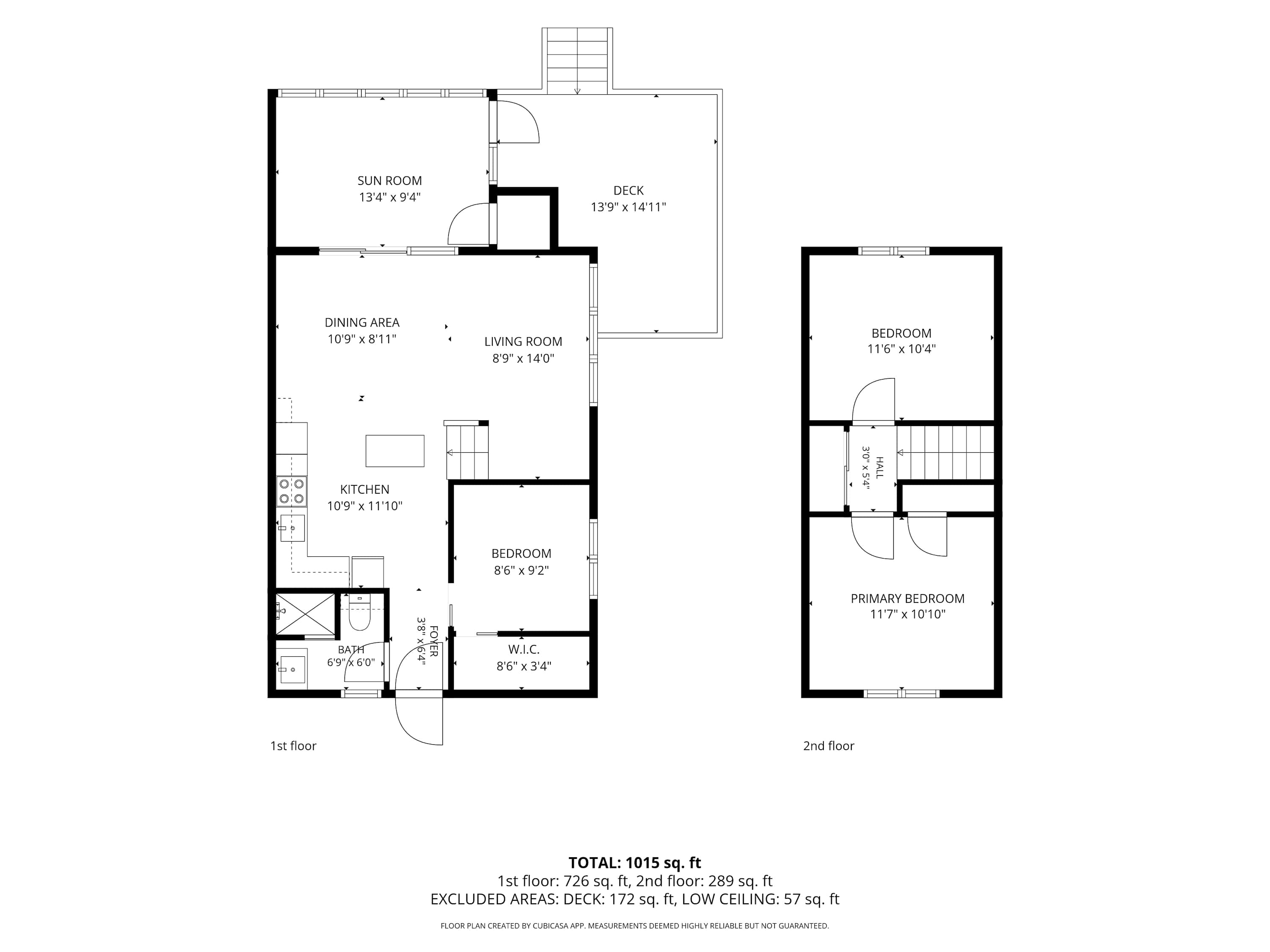 Chalet #76 Floor Plan Layout.