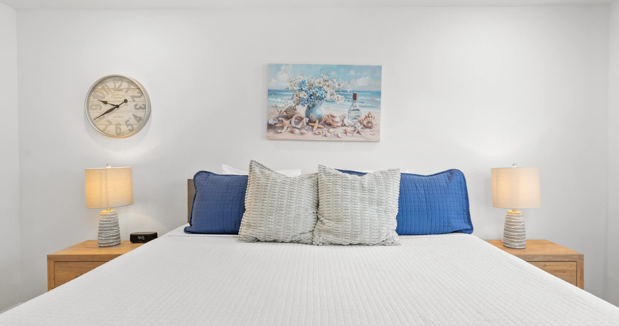 The primary king suite boats a smart TV & private ensuite bath​