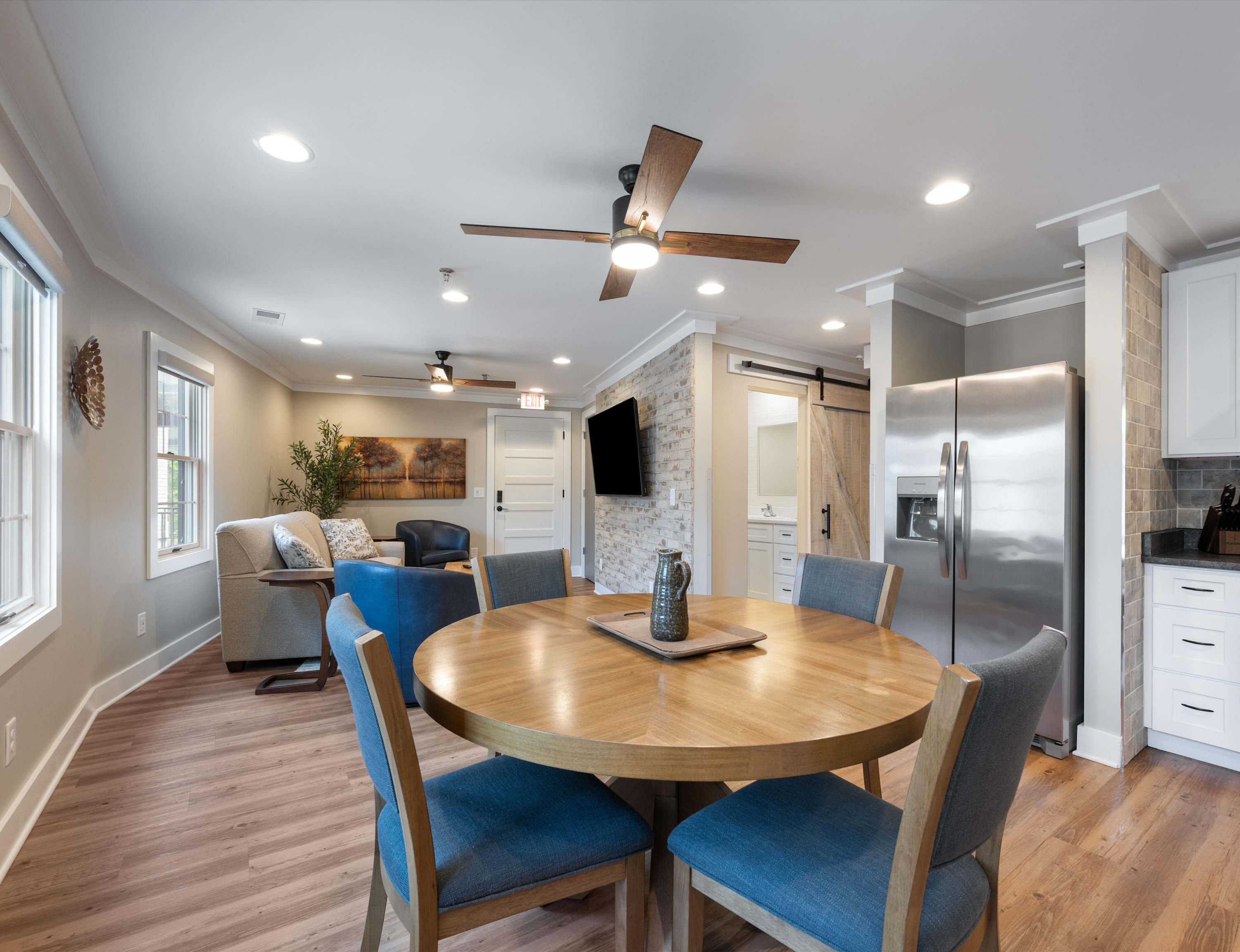 Make mealtime memories together at the dining table, seating 4​