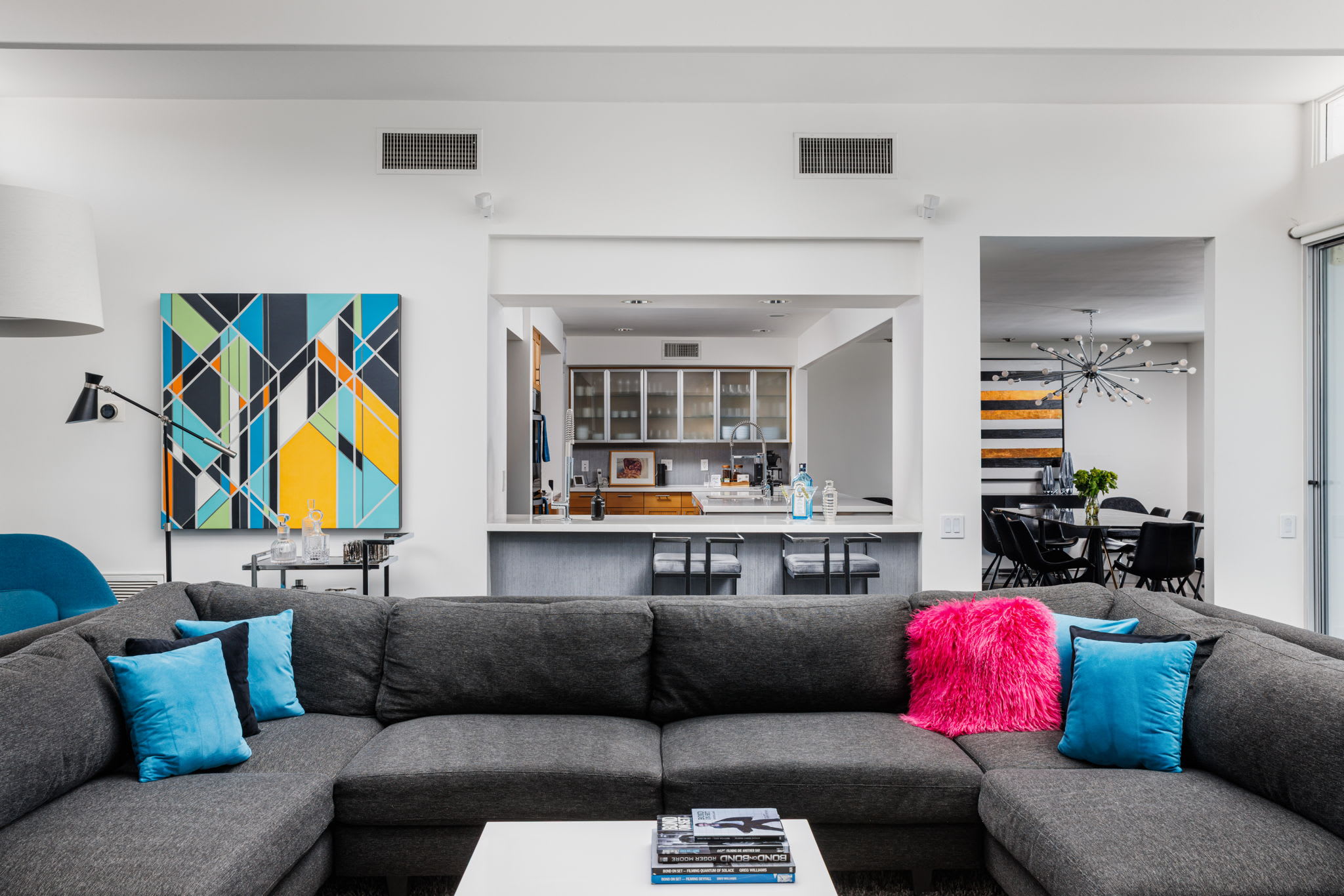 Living Room | The Bond House in Palm Springs, California by Luxus Vacation Properties