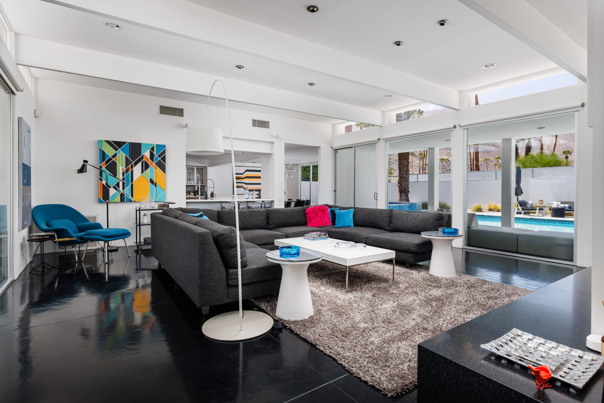 Living Room | The Bond House in Palm Springs, California by Luxus Vacation Properties