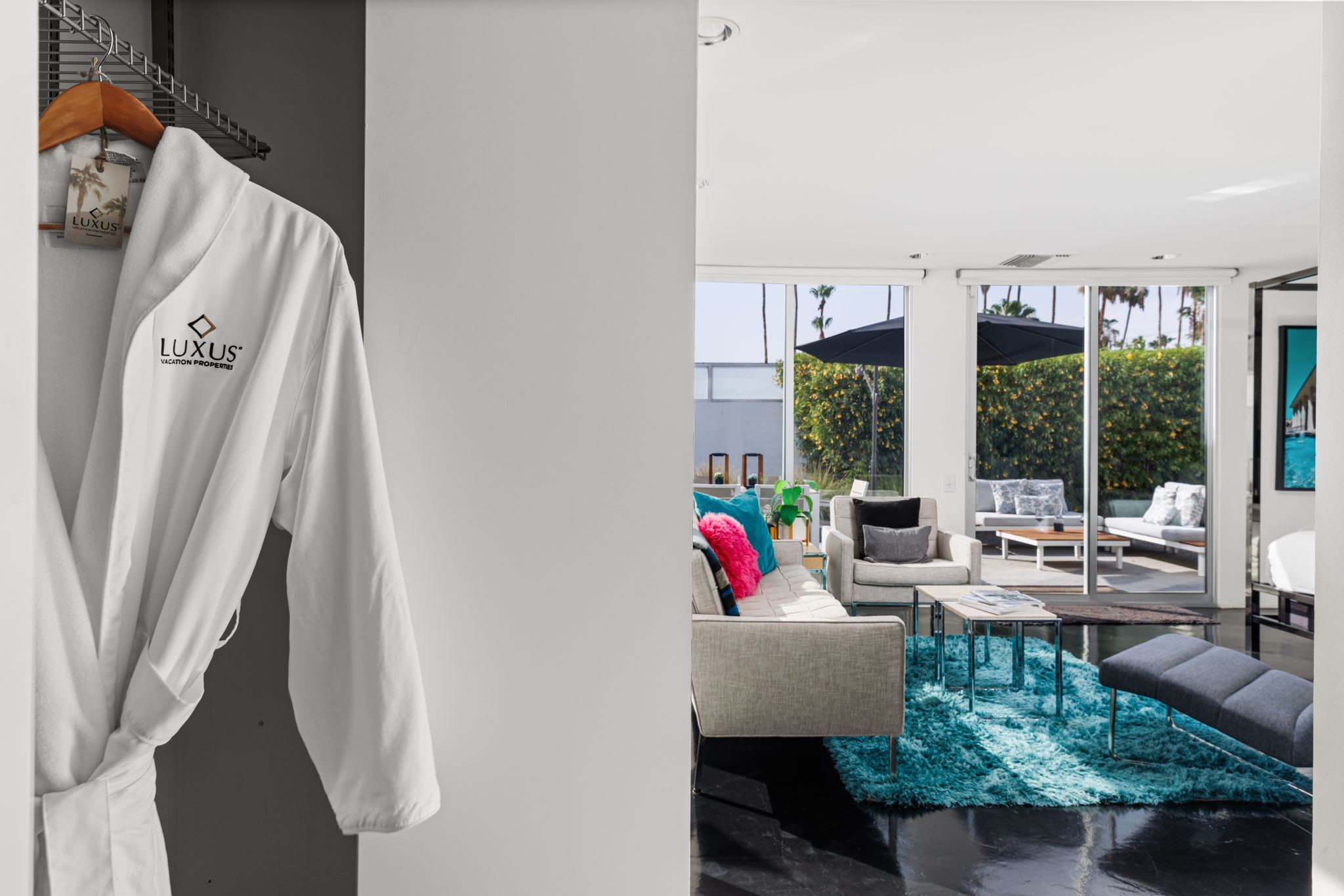 Primary Bedroom | The Bond House in Palm Springs, California by Luxus Vacation Properties