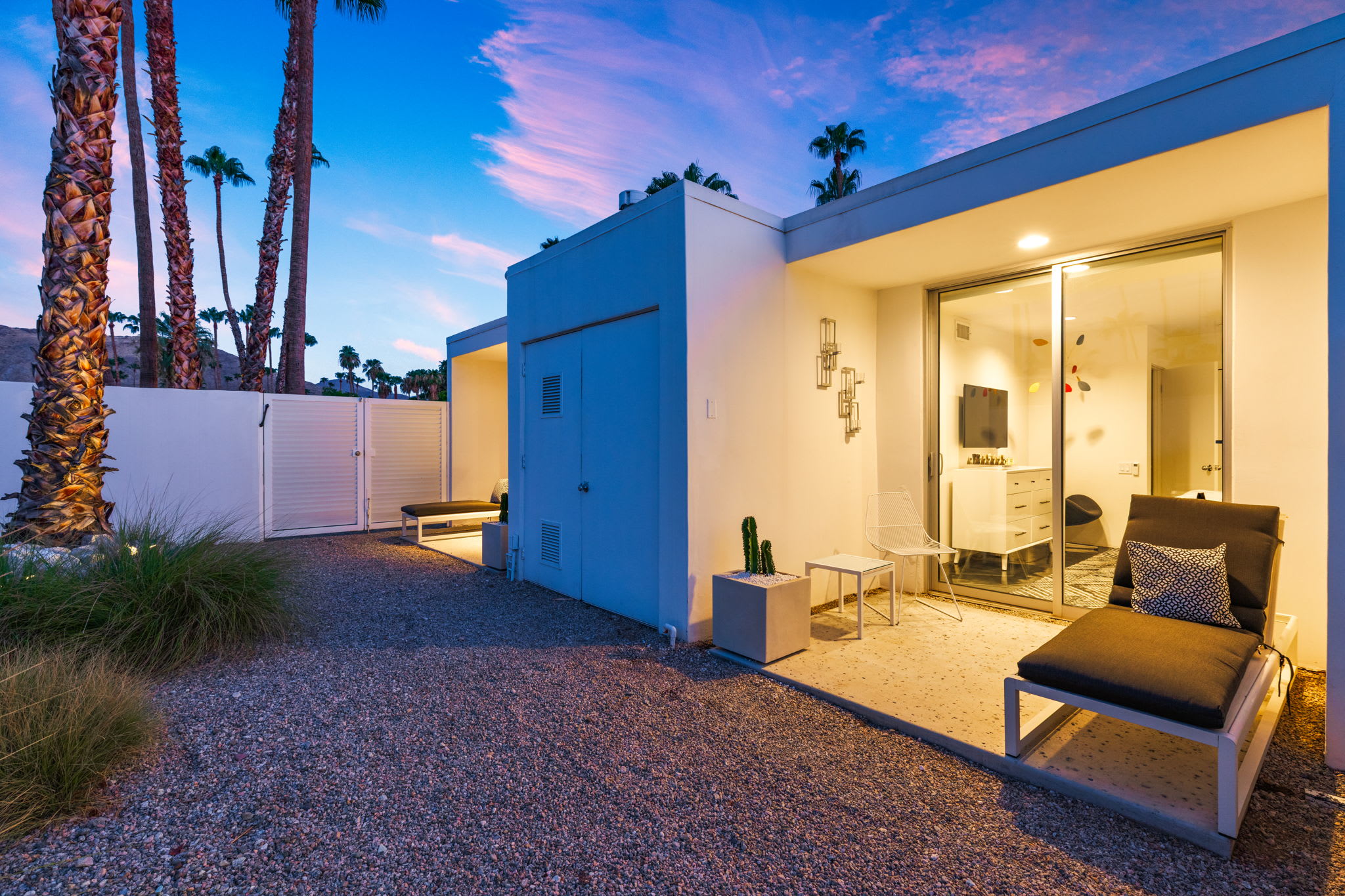 Bedroom 2 Patio | The Bond House in Palm Springs, California by Luxus Vacation Properties