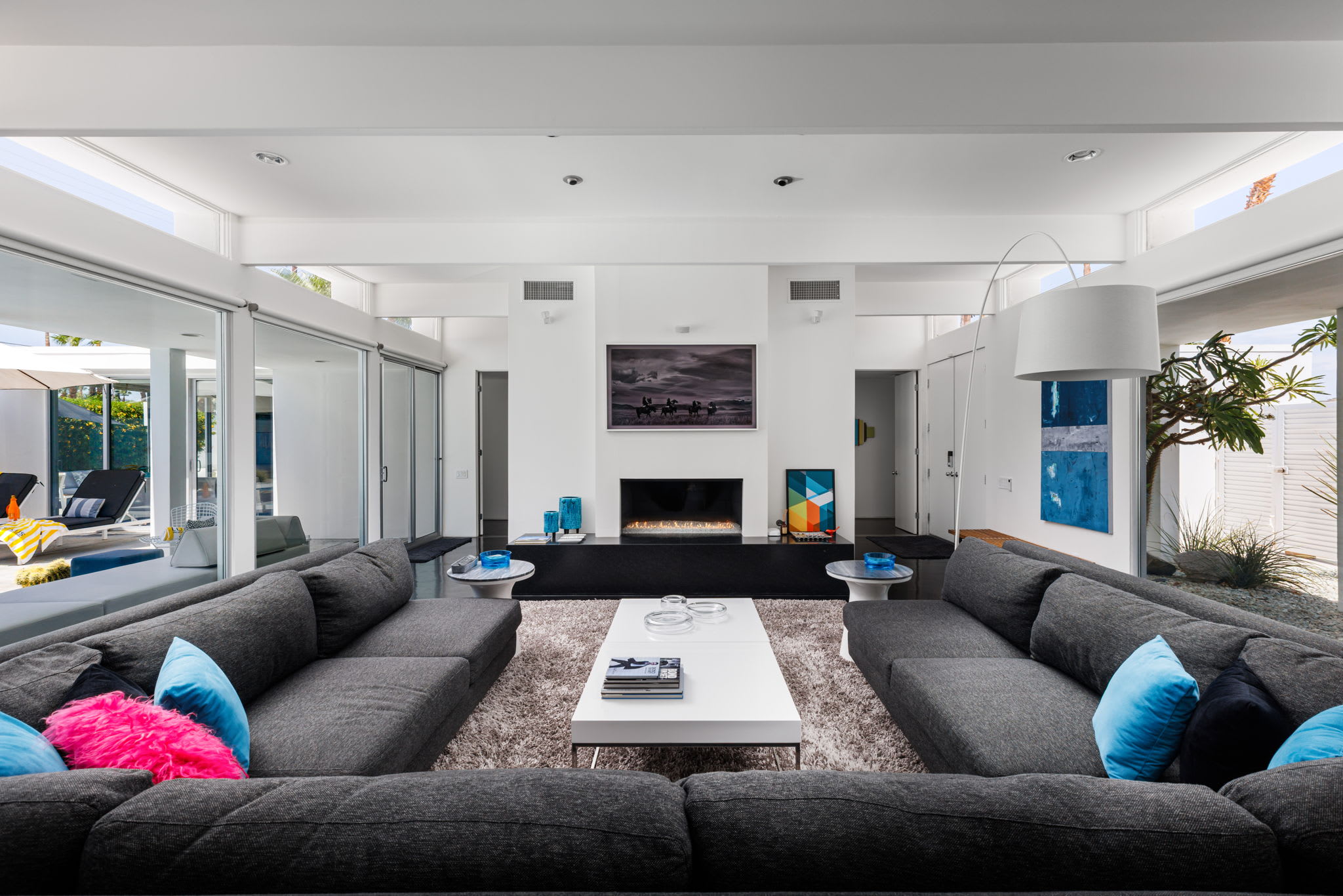 Living Room | The Bond House in Palm Springs, California by Luxus Vacation Properties