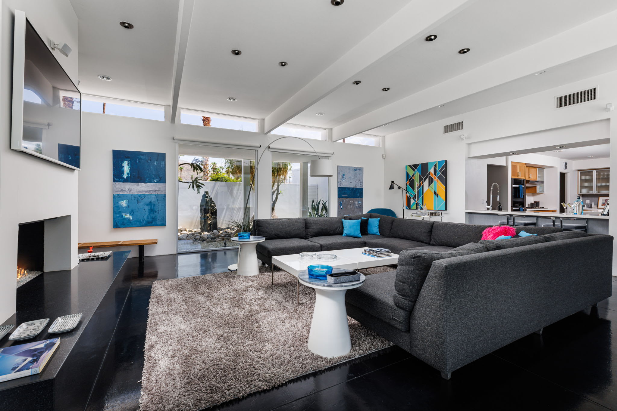 Living Room | The Bond House in Palm Springs, California by Luxus Vacation Properties