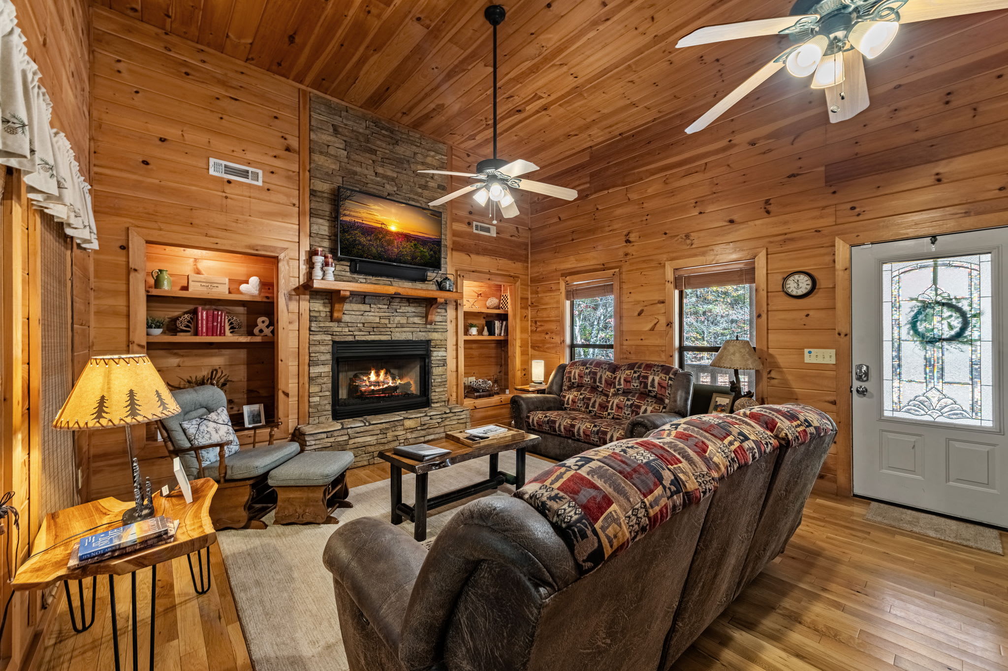 Unwind in the inviting living room & stream your favorites on the smart TV​