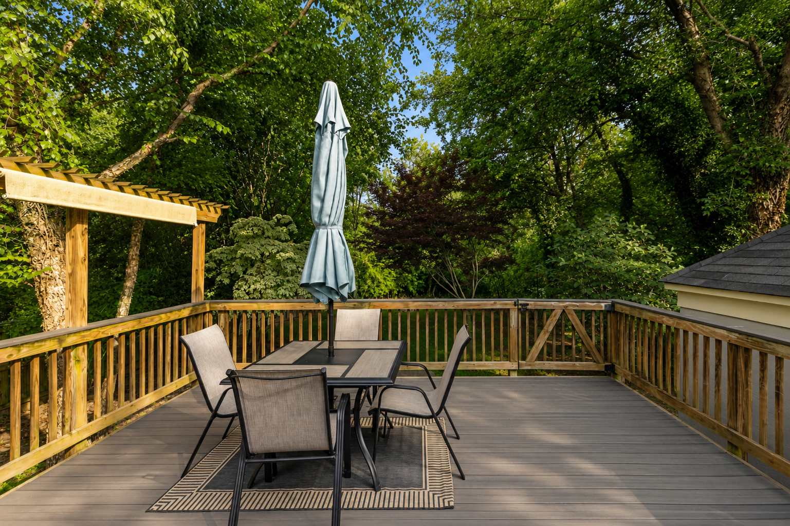 Enjoy morning coffee on the deck
