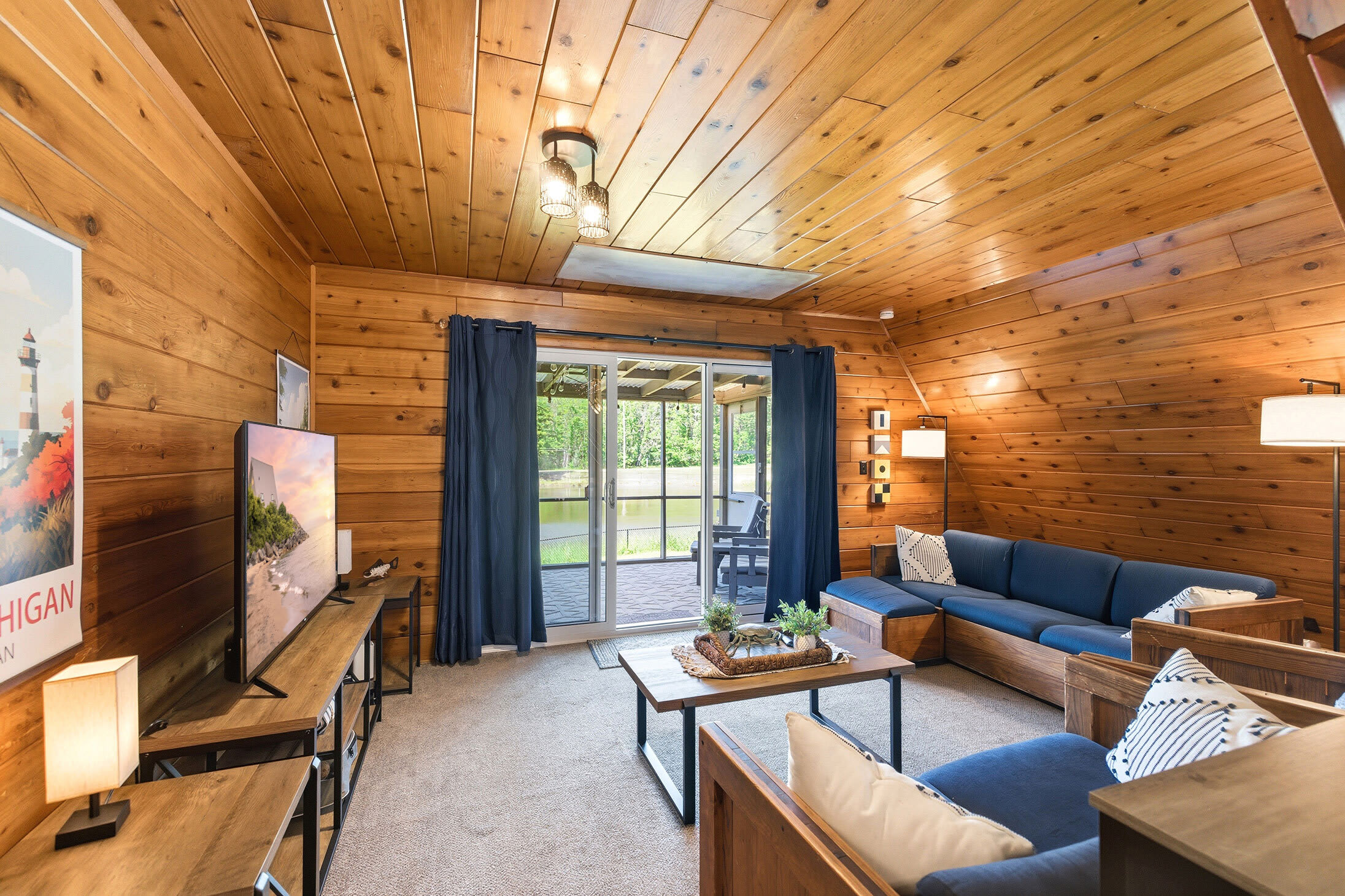 Chalet #94 living area with ample seating for gathering together.
