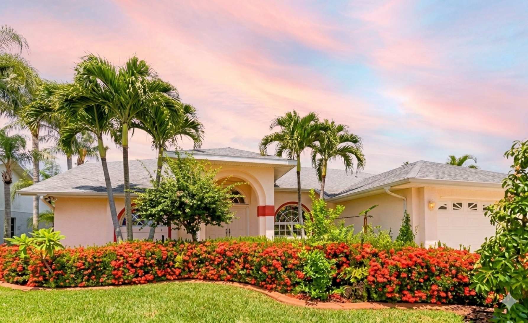 Waterfront home with private heated pool dock & lanai