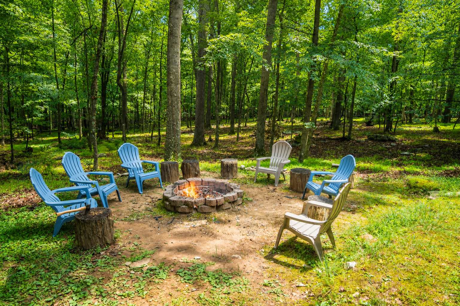 Spend your evenings gathered around the fire pit