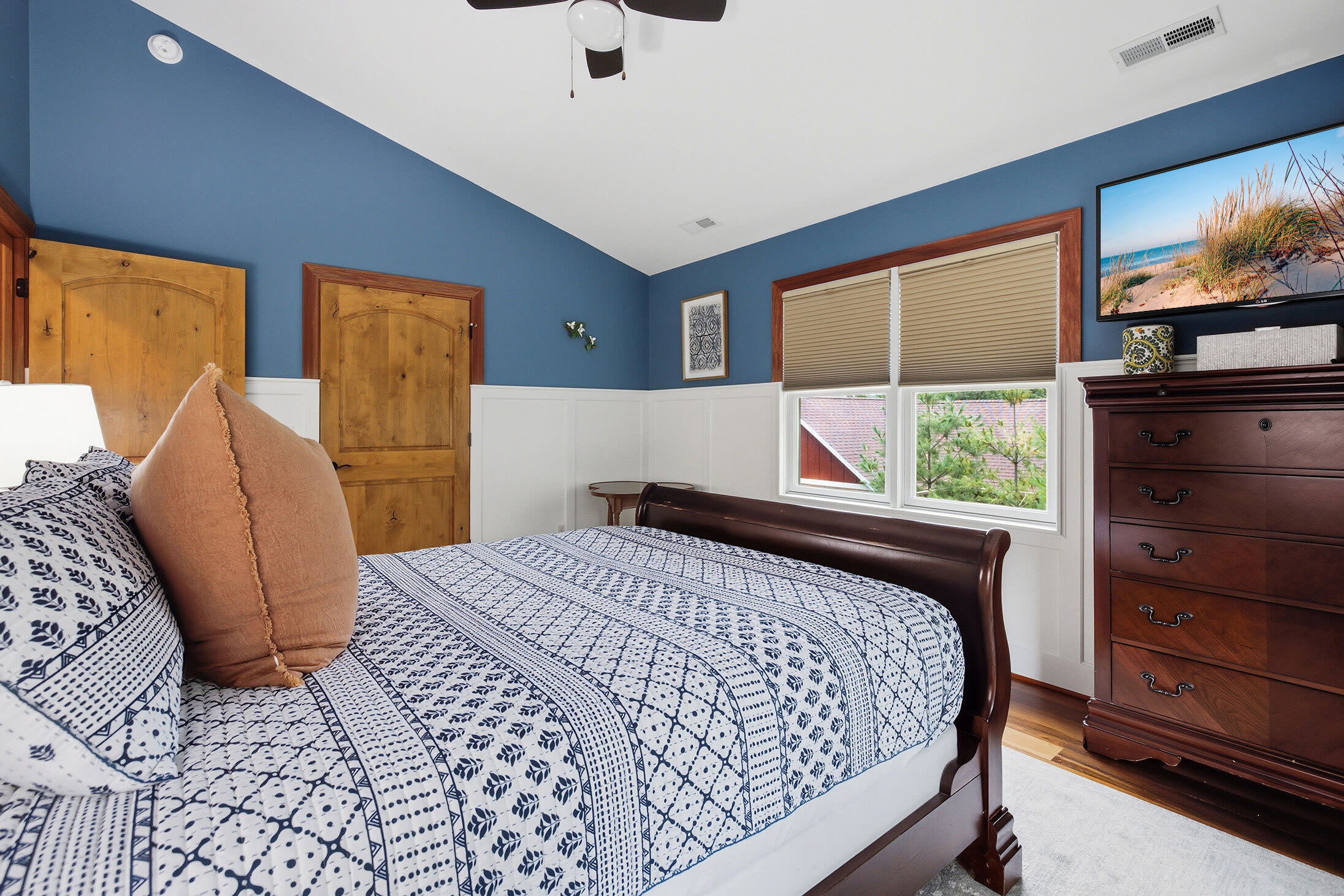 Bedroom 3 is on the upper level & has a king-size bed