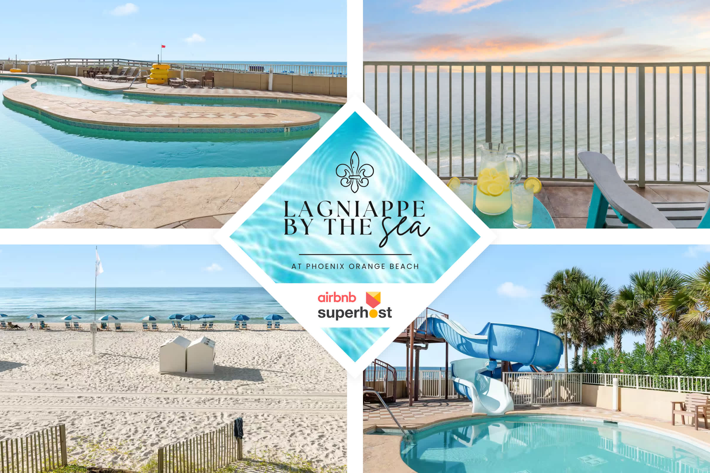 Lazy river, Gulf views, and a slide built for cannonballs. This is Lagniappe by the Sea.