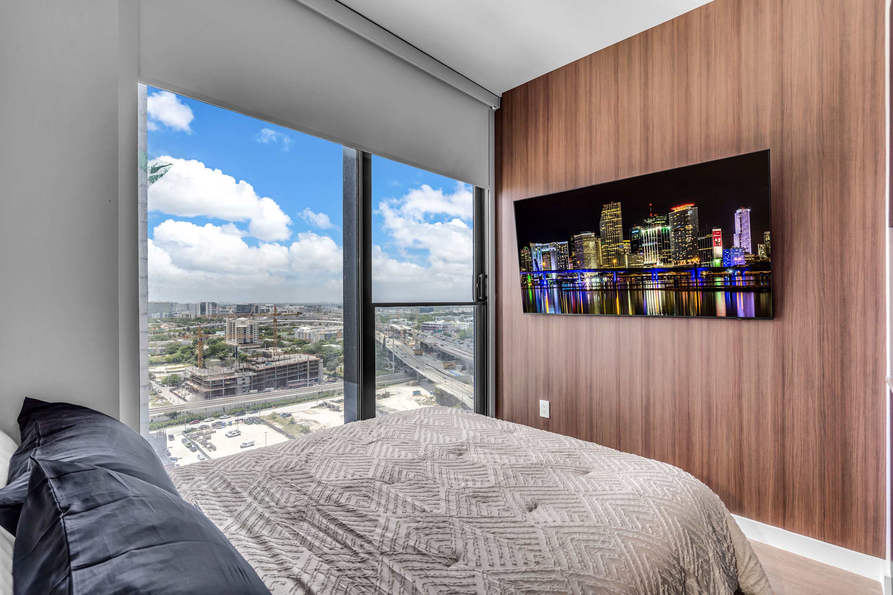 Unwind in the queen-sized bed while you stream your favorites on the smart TV​