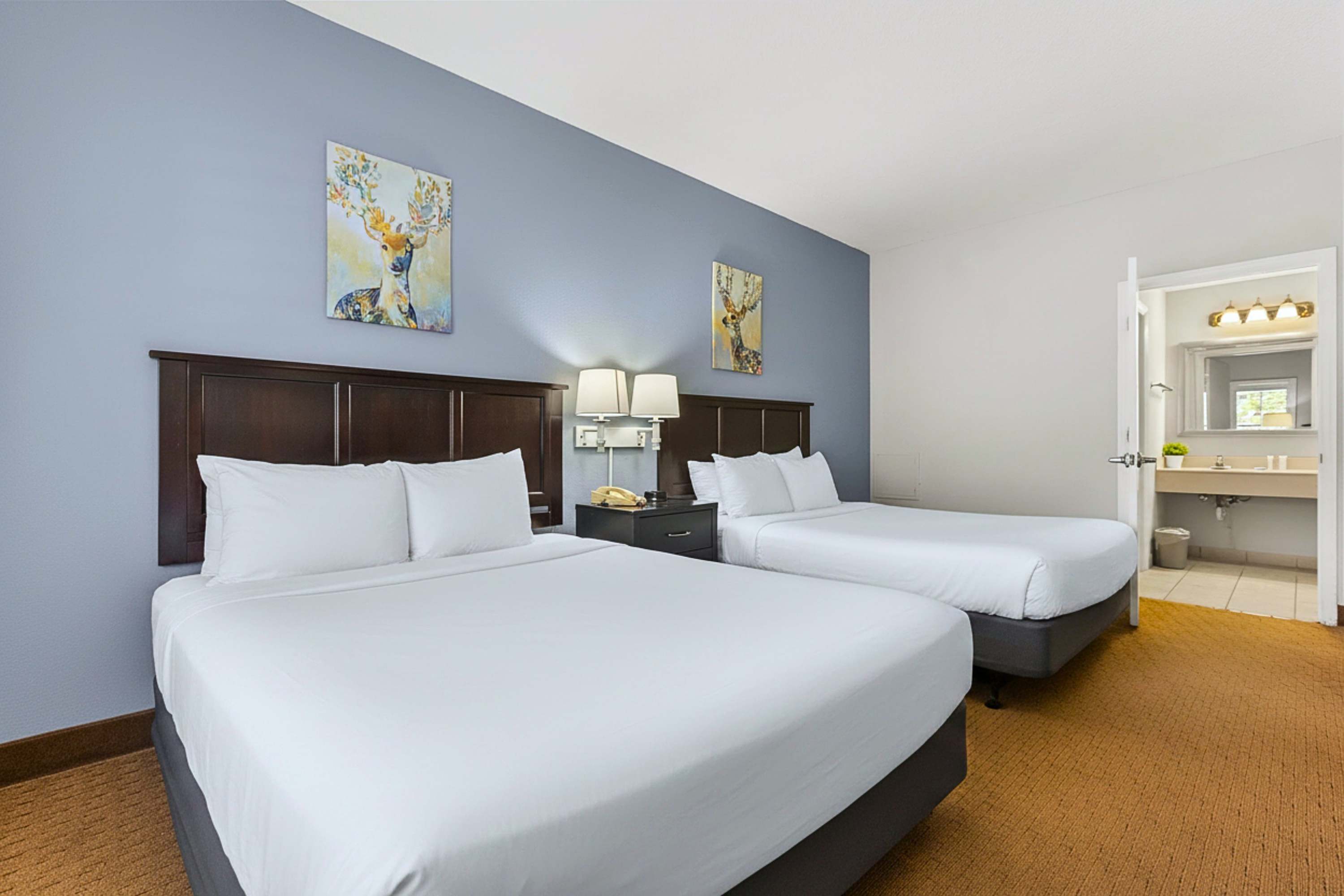 Plush sleep & convenience! Two queen beds with easy, step-away bath access