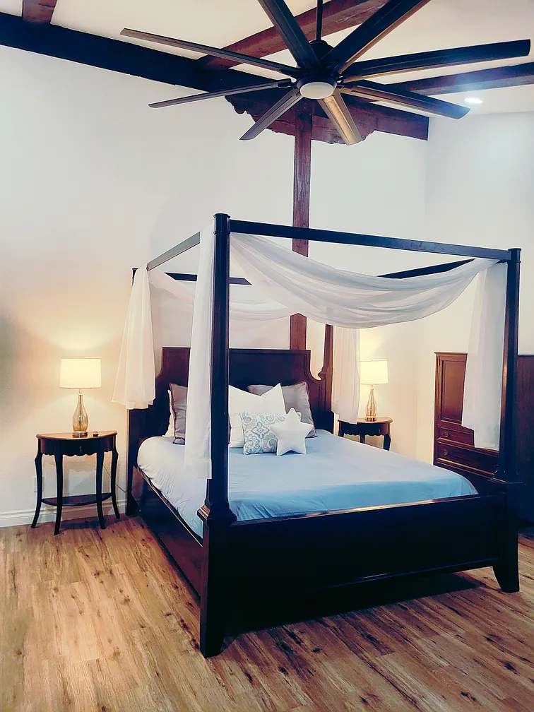 Primary Bedroom - King Bed with Canopy Frame with Ensuite Bathroom