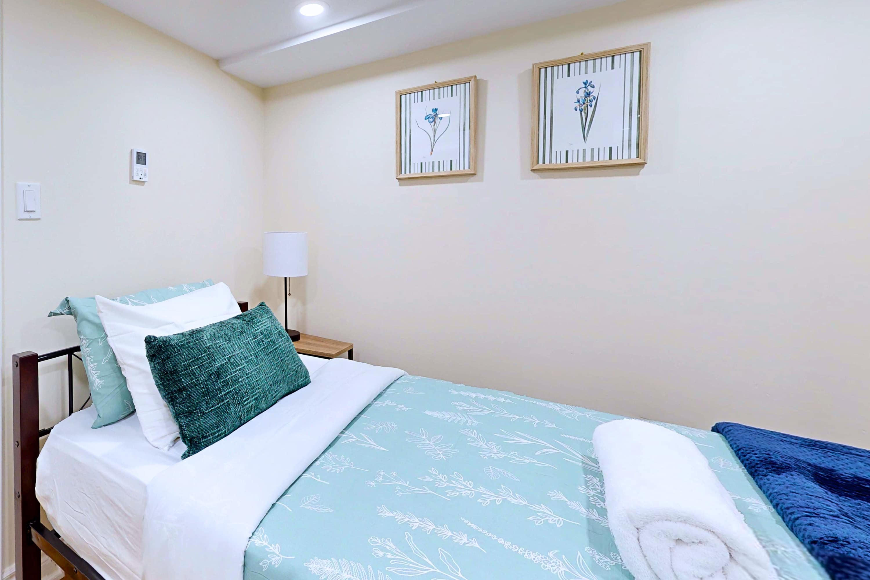 Rest easy on a single bed with soft, quality linens.