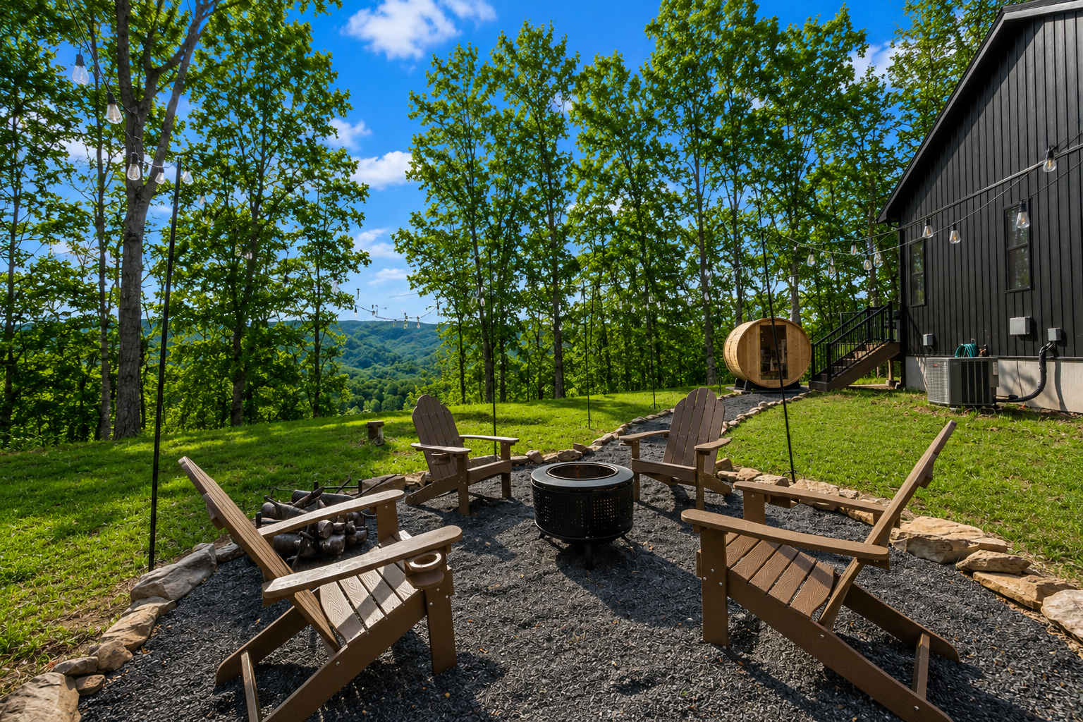 Modern Cabin Retreat w Hot Tub, Sauna & Fire Pit