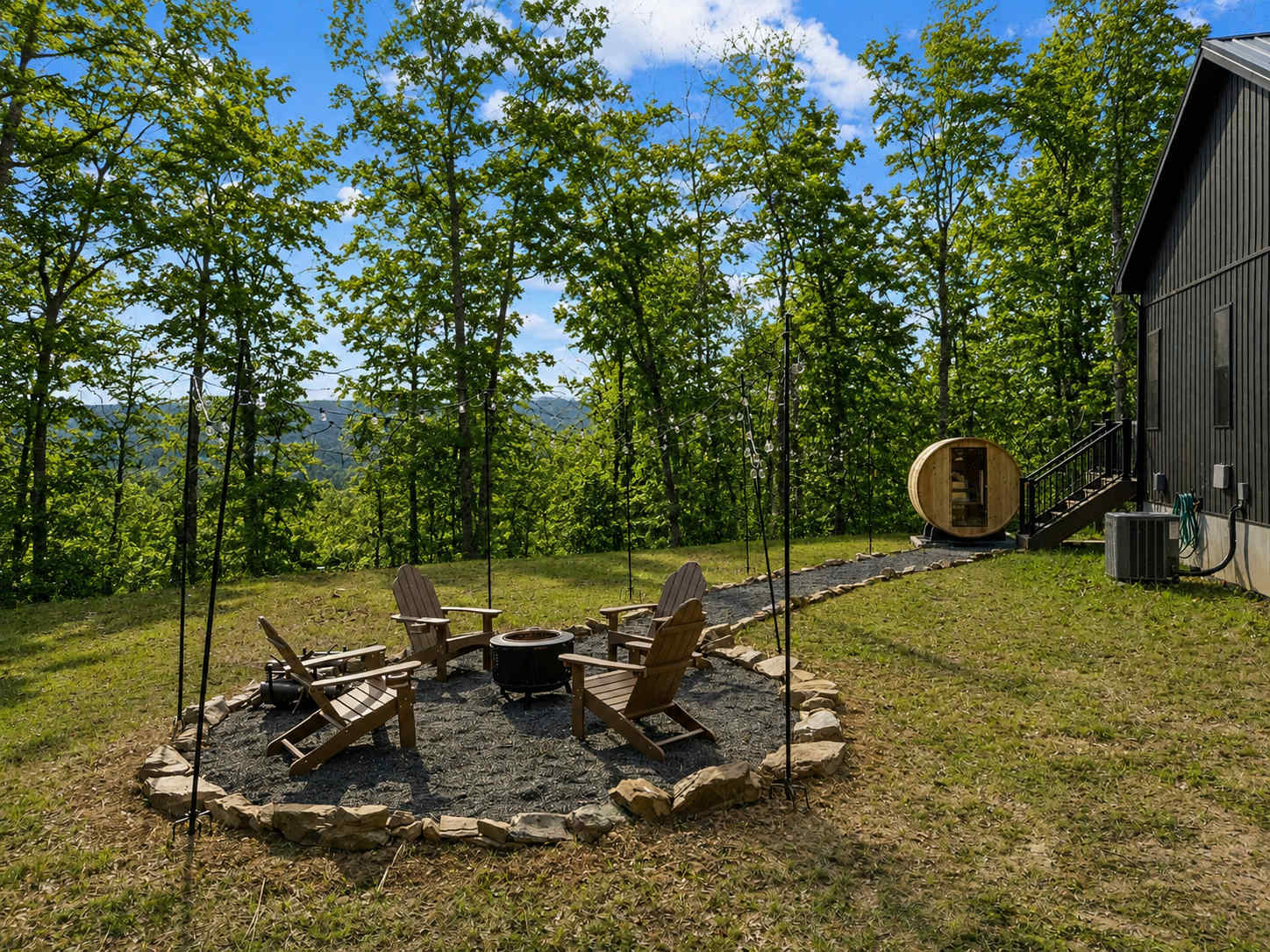 Modern Cabin Retreat w Hot Tub, Sauna & Fire Pit