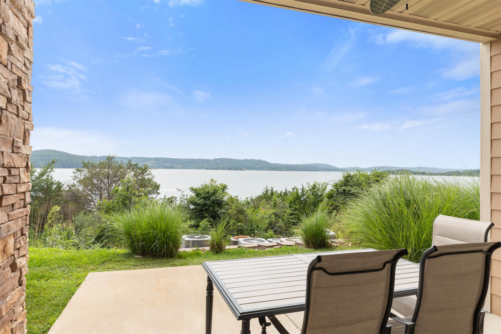 Lounge the day away or dine alfresco with gorgeous views on the patio​