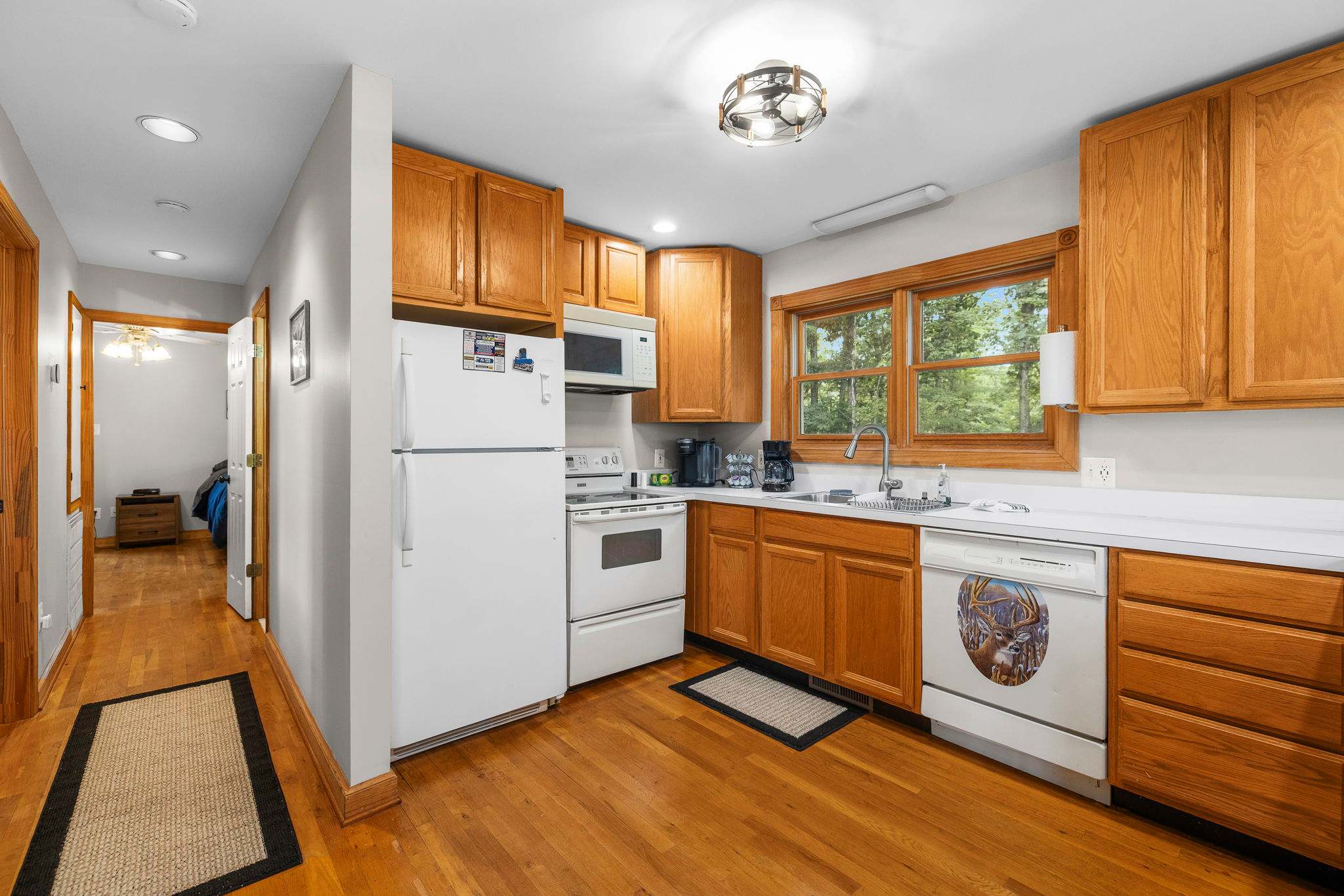 Whether you're cooking a holiday feast or enjoying a simple breakfast before heading out, you'll have everything you need. The fully equipped kitchen makes preparing meals easy.