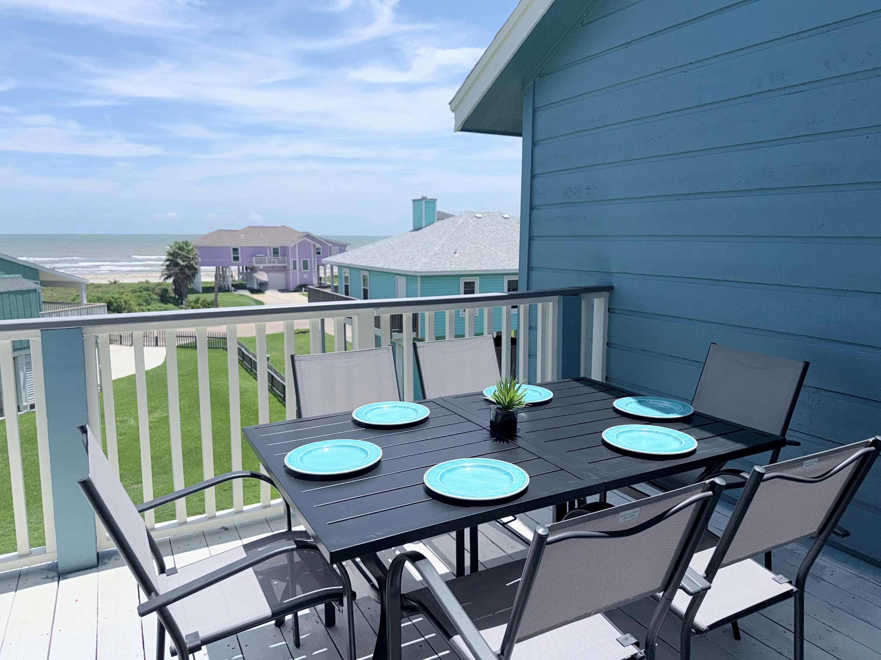 Table for 6 with ocean view.
