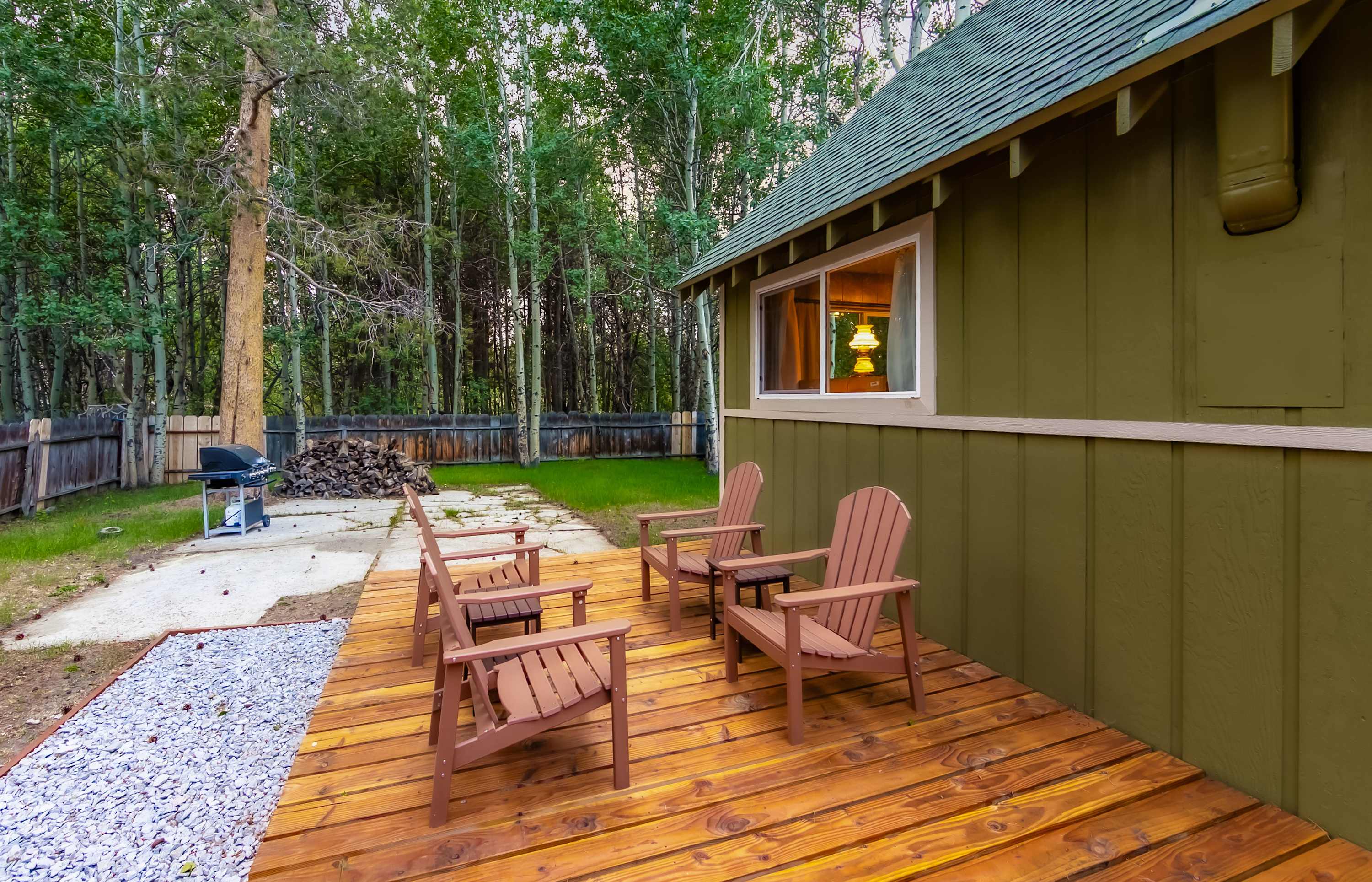 A cozy deck for relaxing from sunrise to sunset