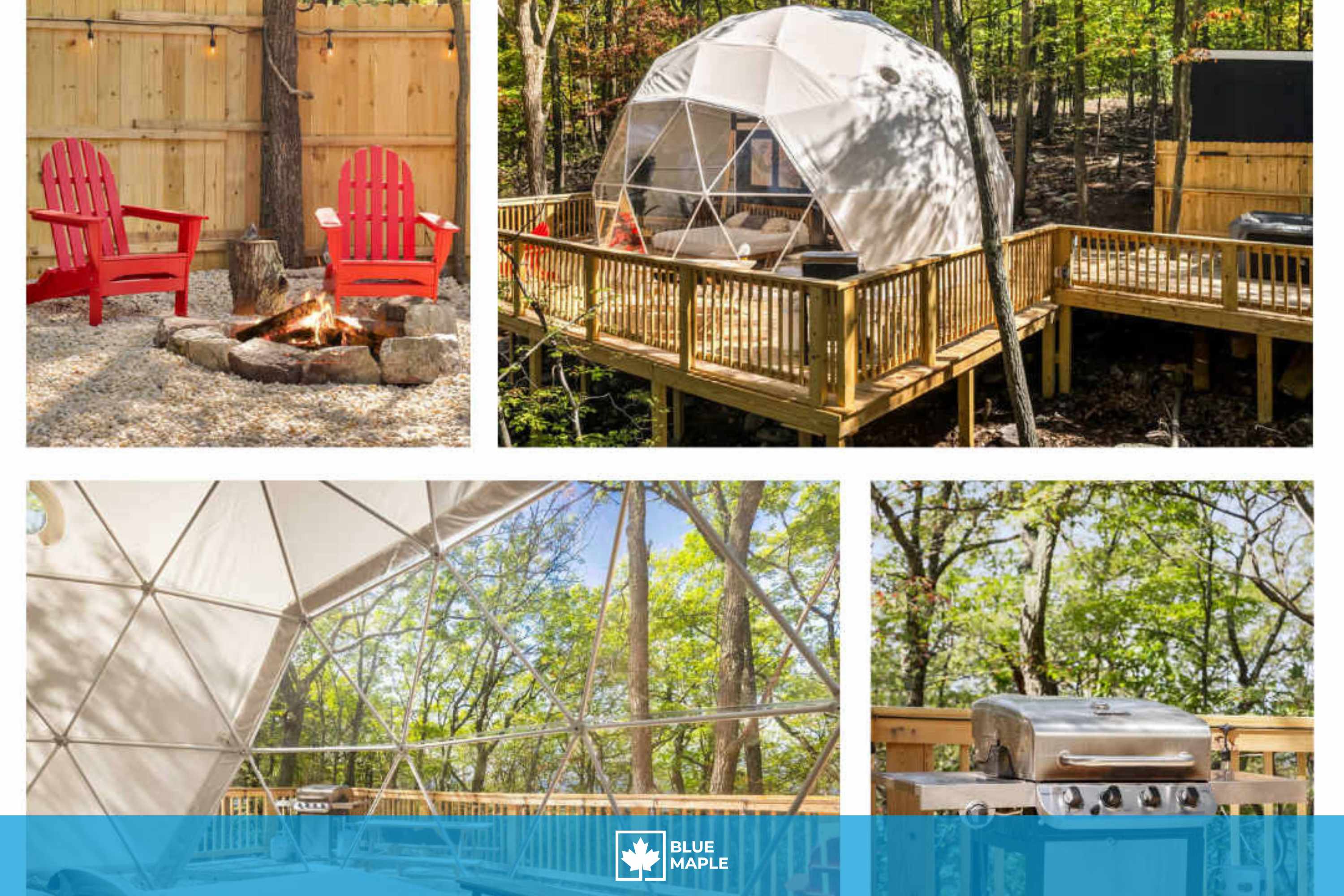 Luxe 2 Bed Dome w Hot Tub, Deck, Fire Pit & Bath