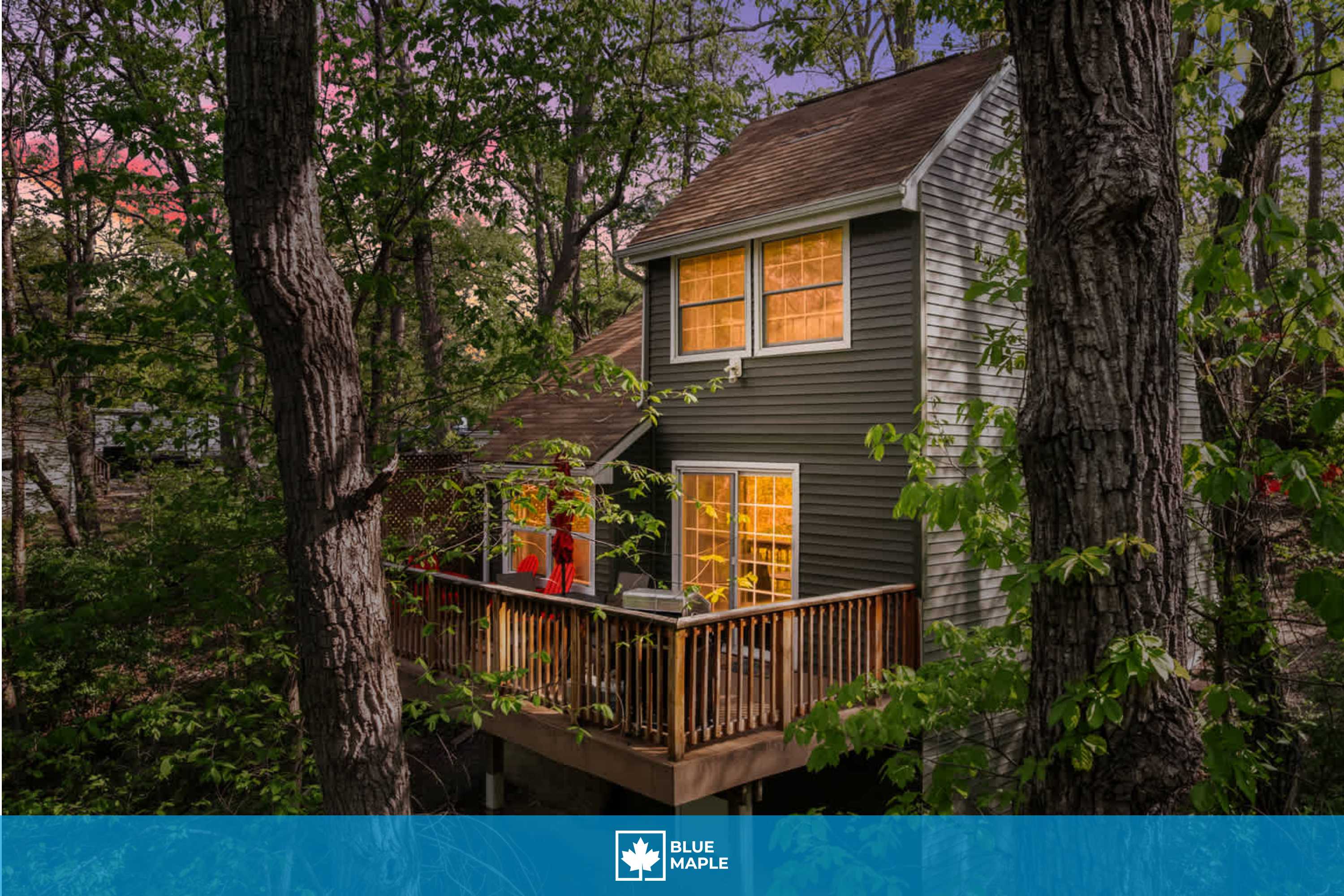 Forest cabin w/ spacious deck