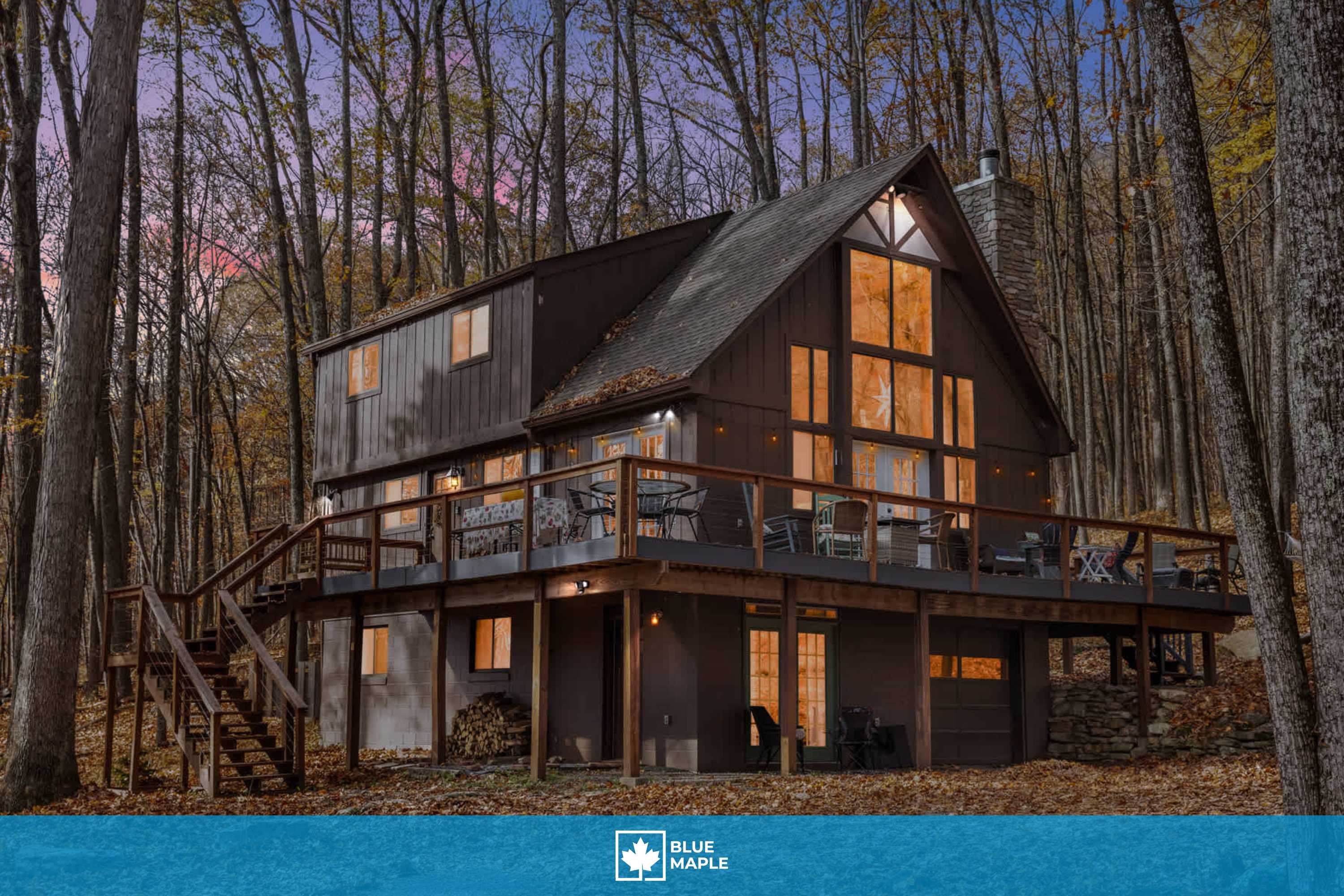 5BR chalet w/ BBQ grill & deck