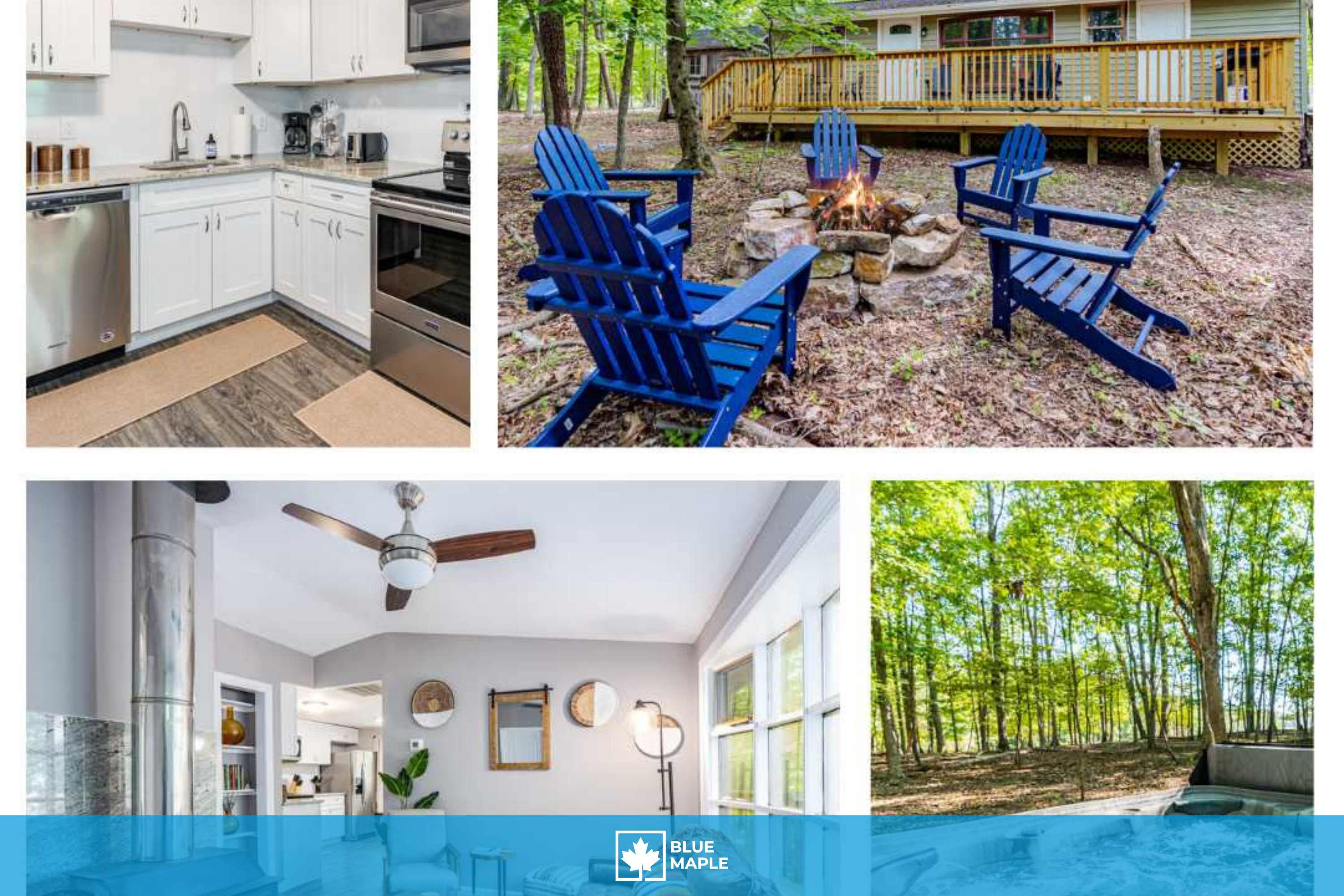 Cozy & Modern w/Hot Tub, Fire Pit, Grill & Pond