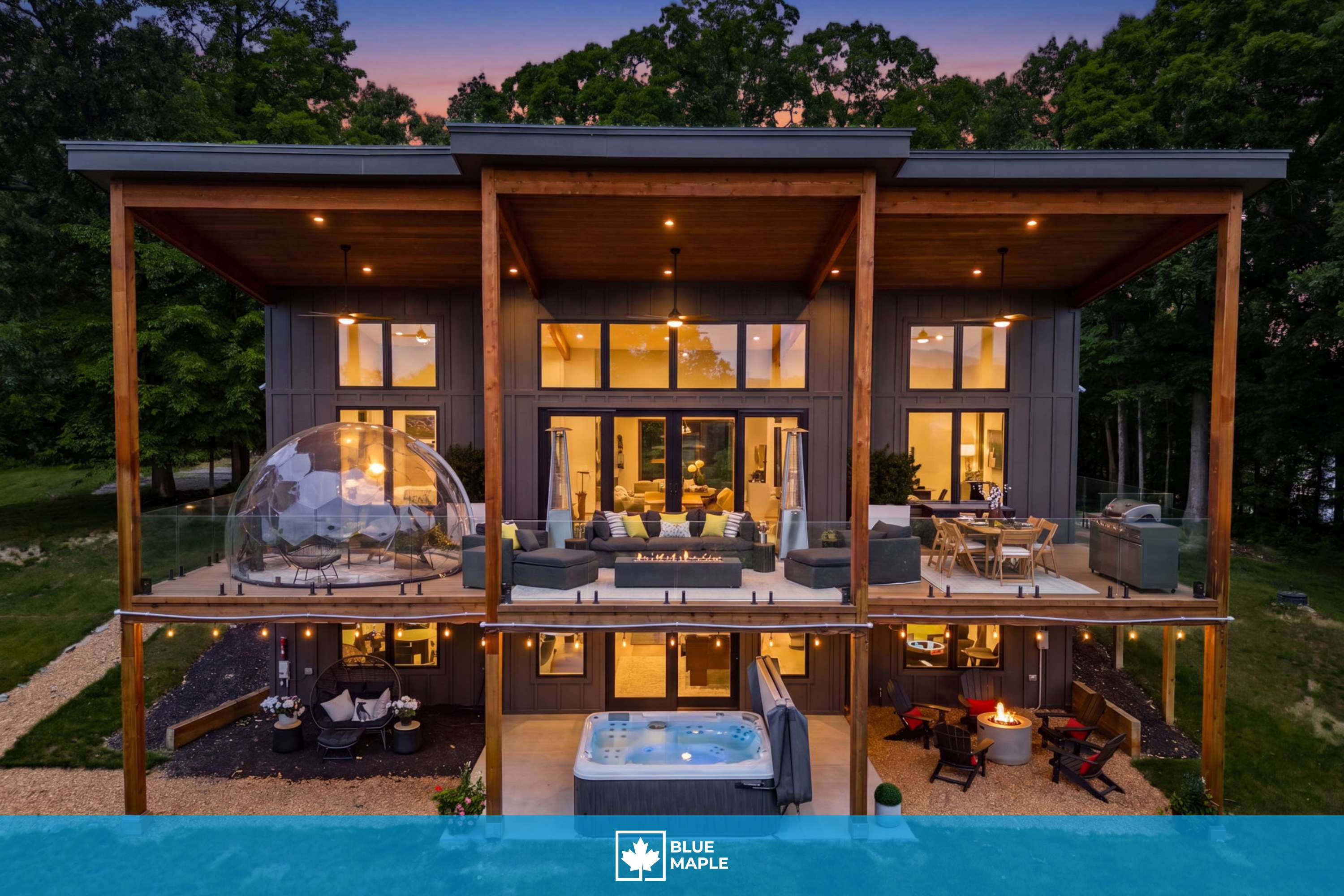 Modern Design w/Hot Tub, Sauna, Dome & Game Room