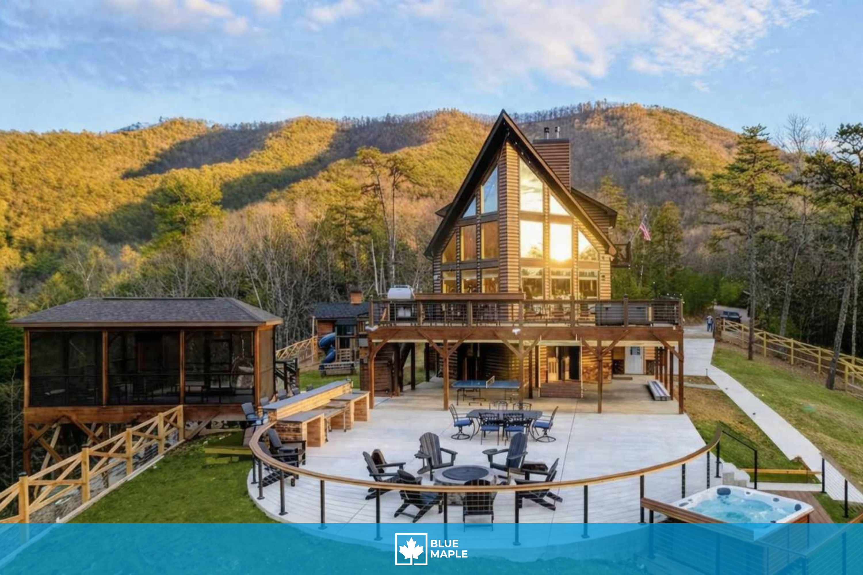 Luxury A Frame 5BR Hot Tub & Mountain Views