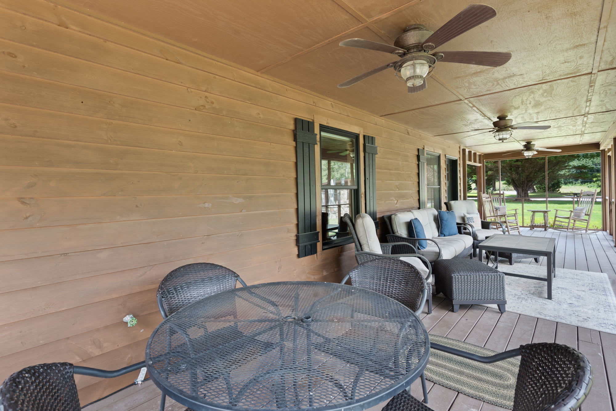 Private porch off the primary bedroom