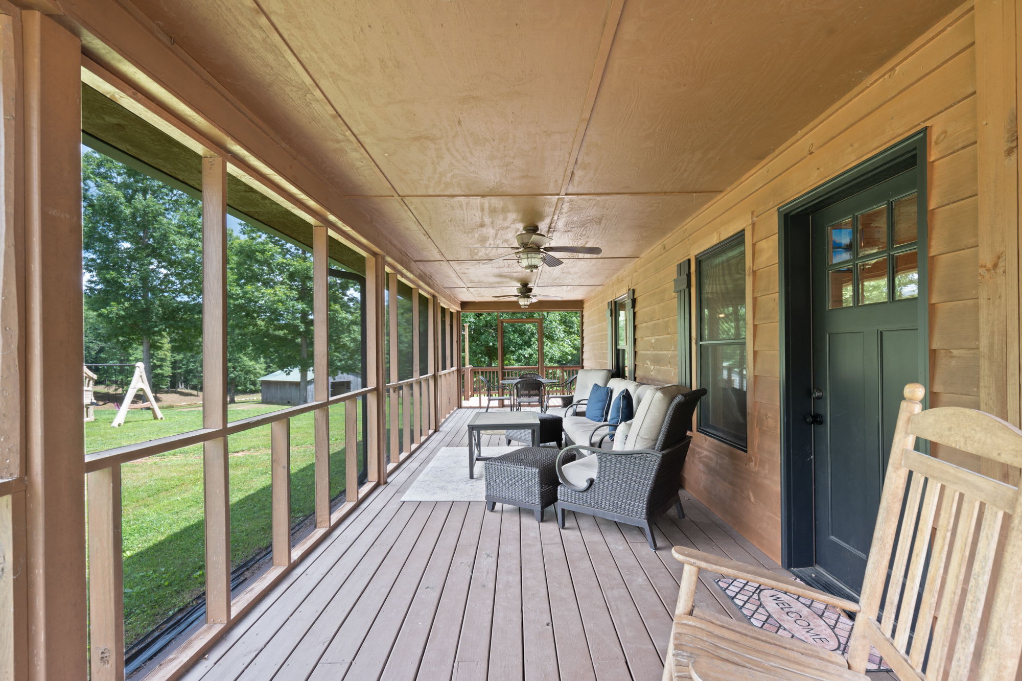 Private porch off the primary bedroom