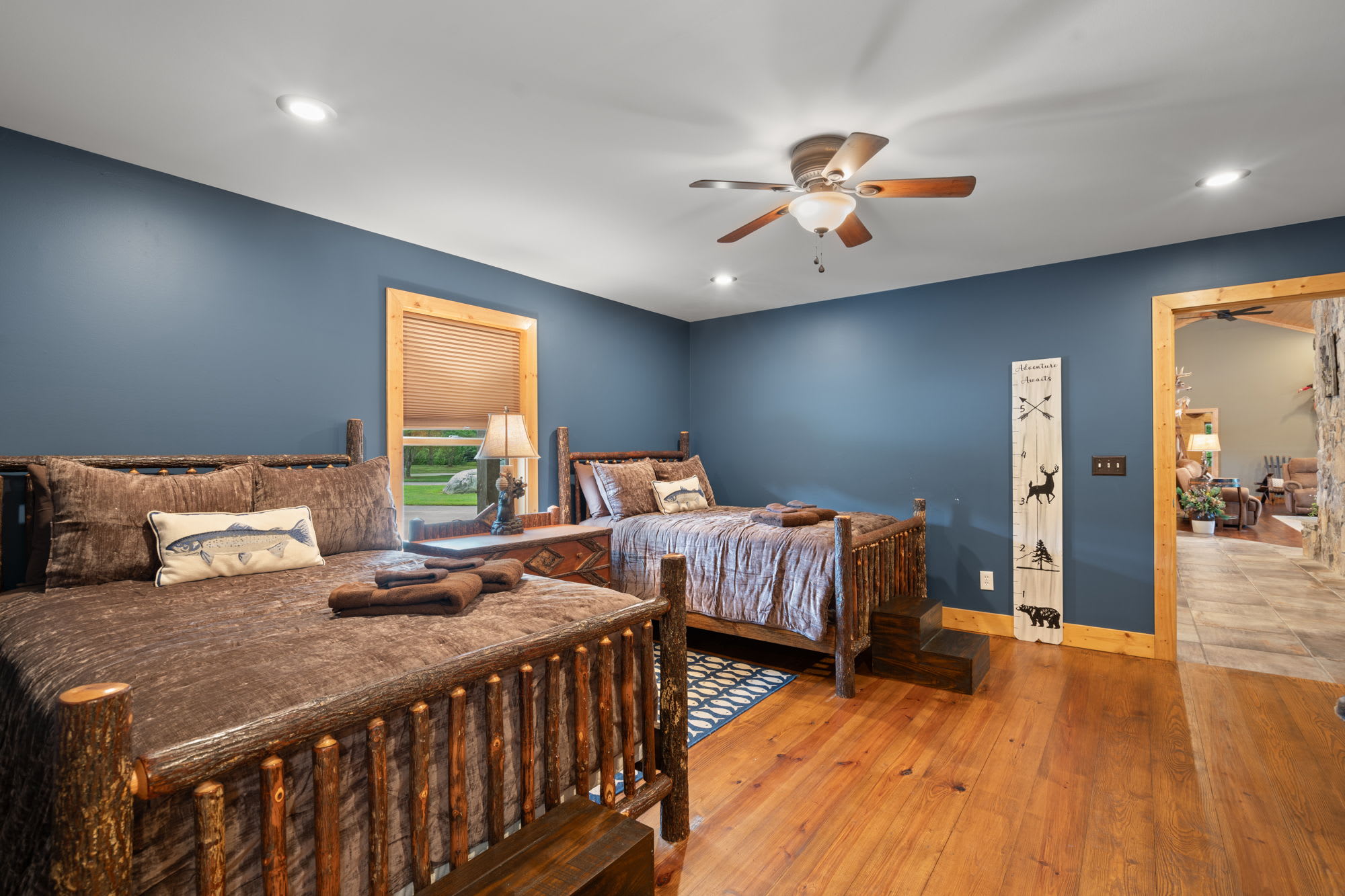 First guest bedroom on the main floor of The Lodge