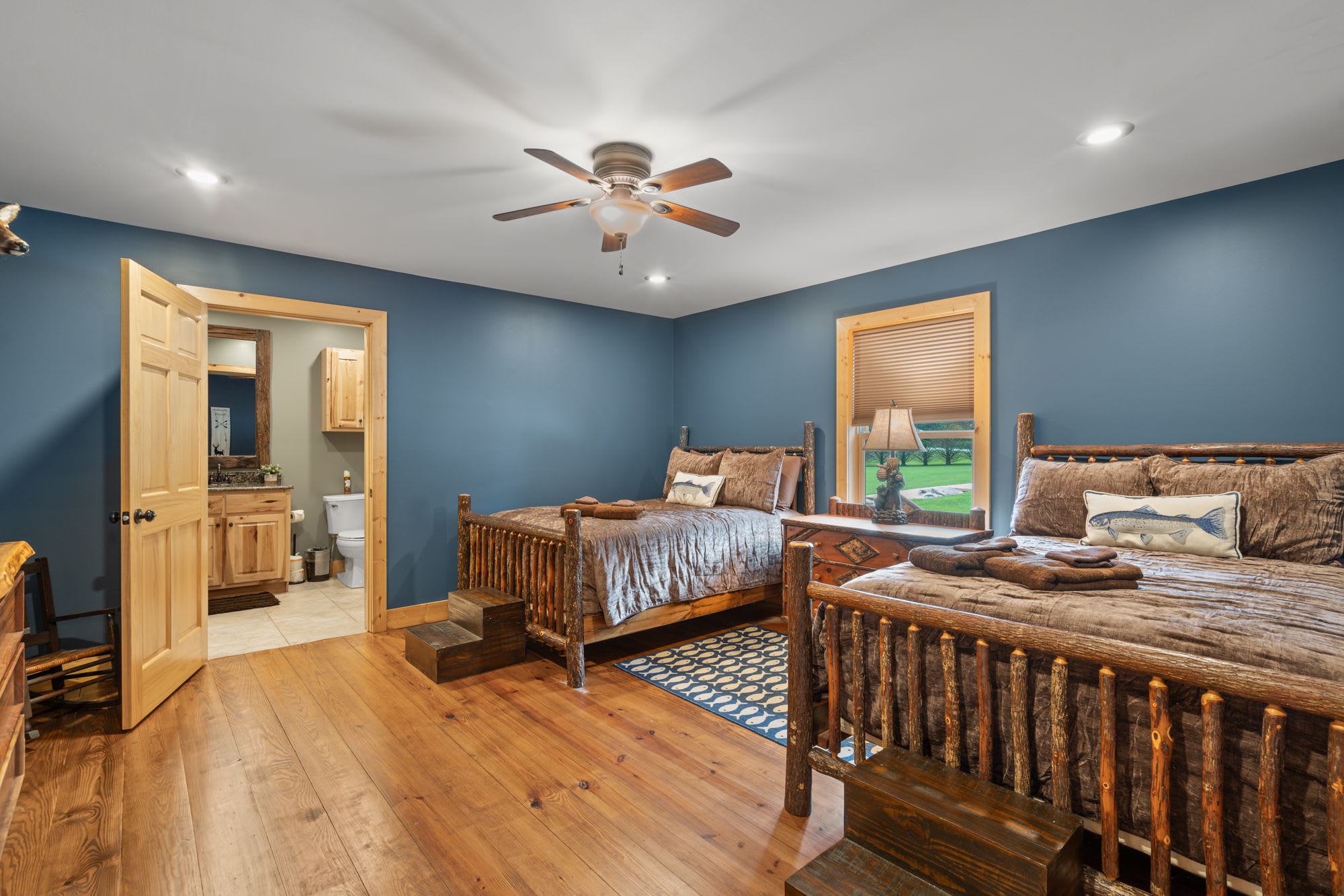 First guest bedroom on the main floor of The Lodge