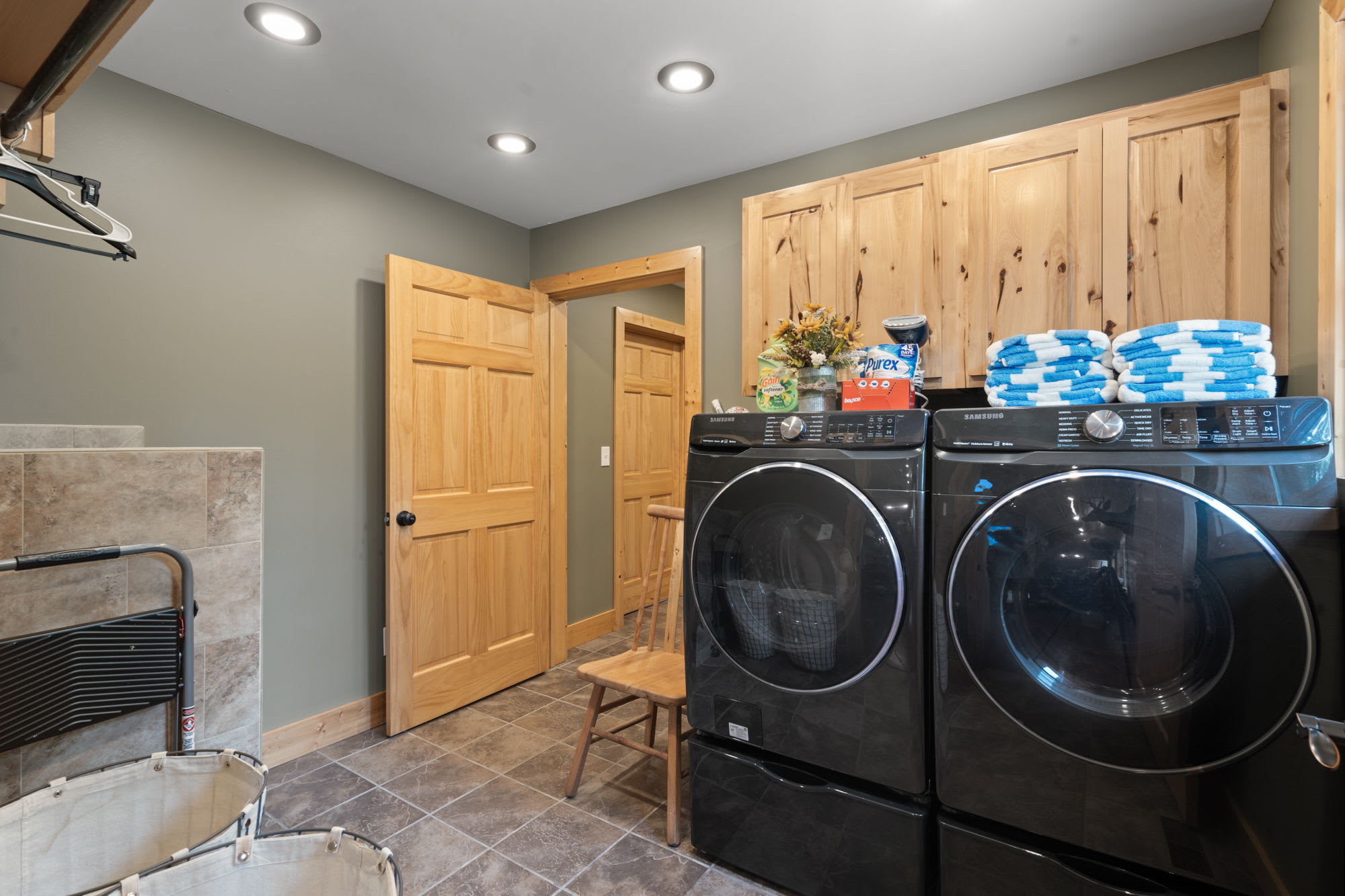 Laundry room with pet washing station