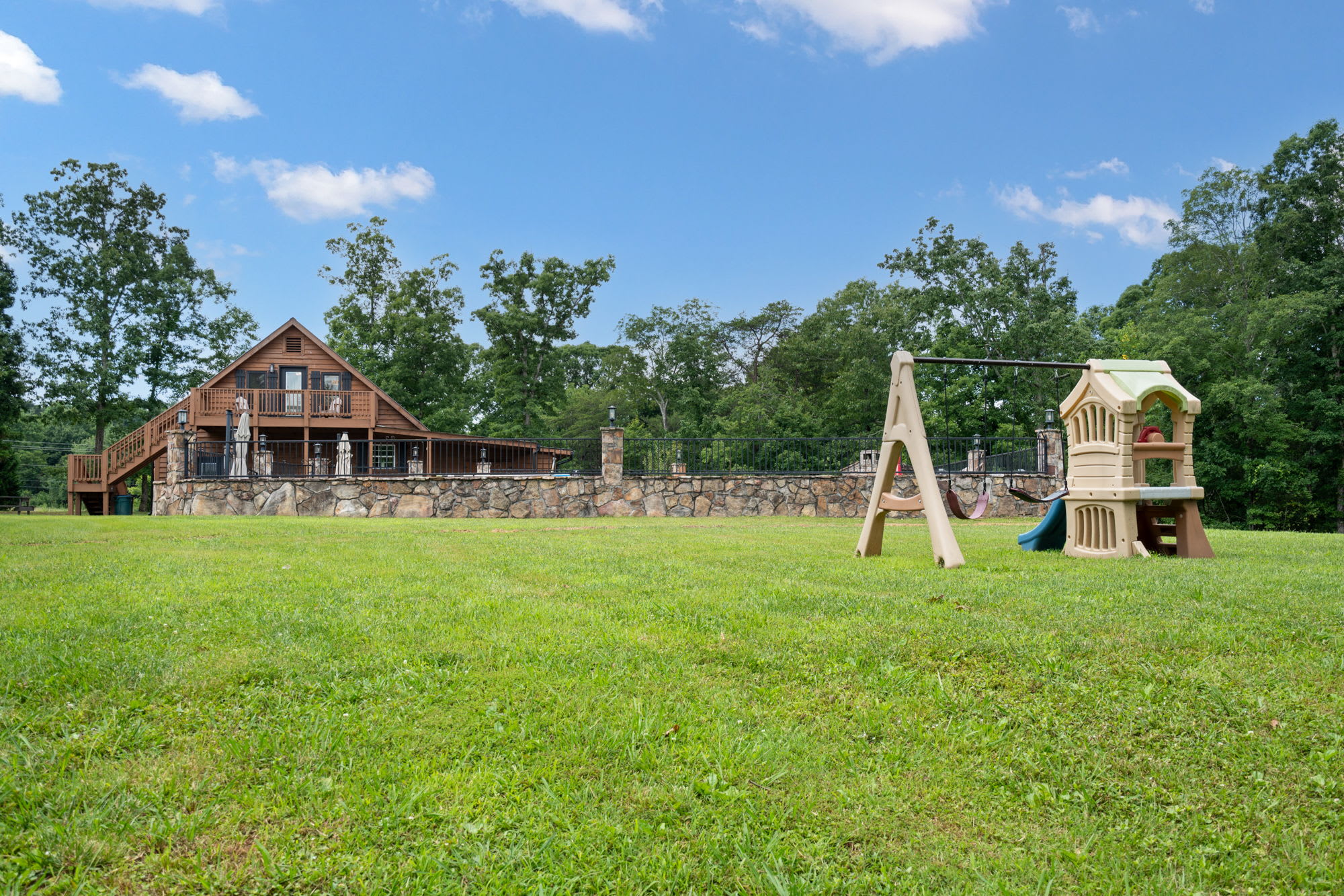 Play area outside the pool