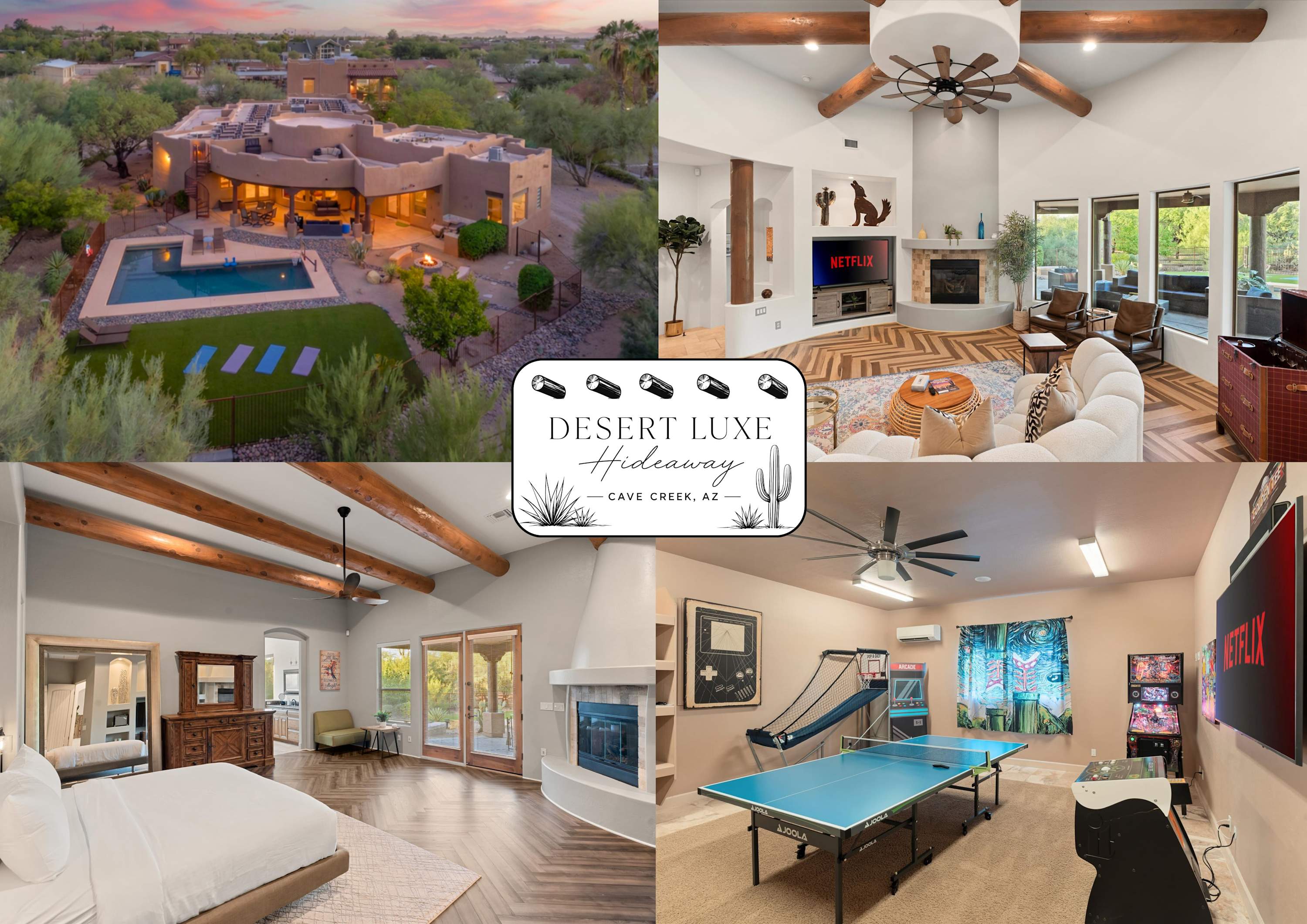 Desert Luxe Hideaway | Pool, Game Room & Casita