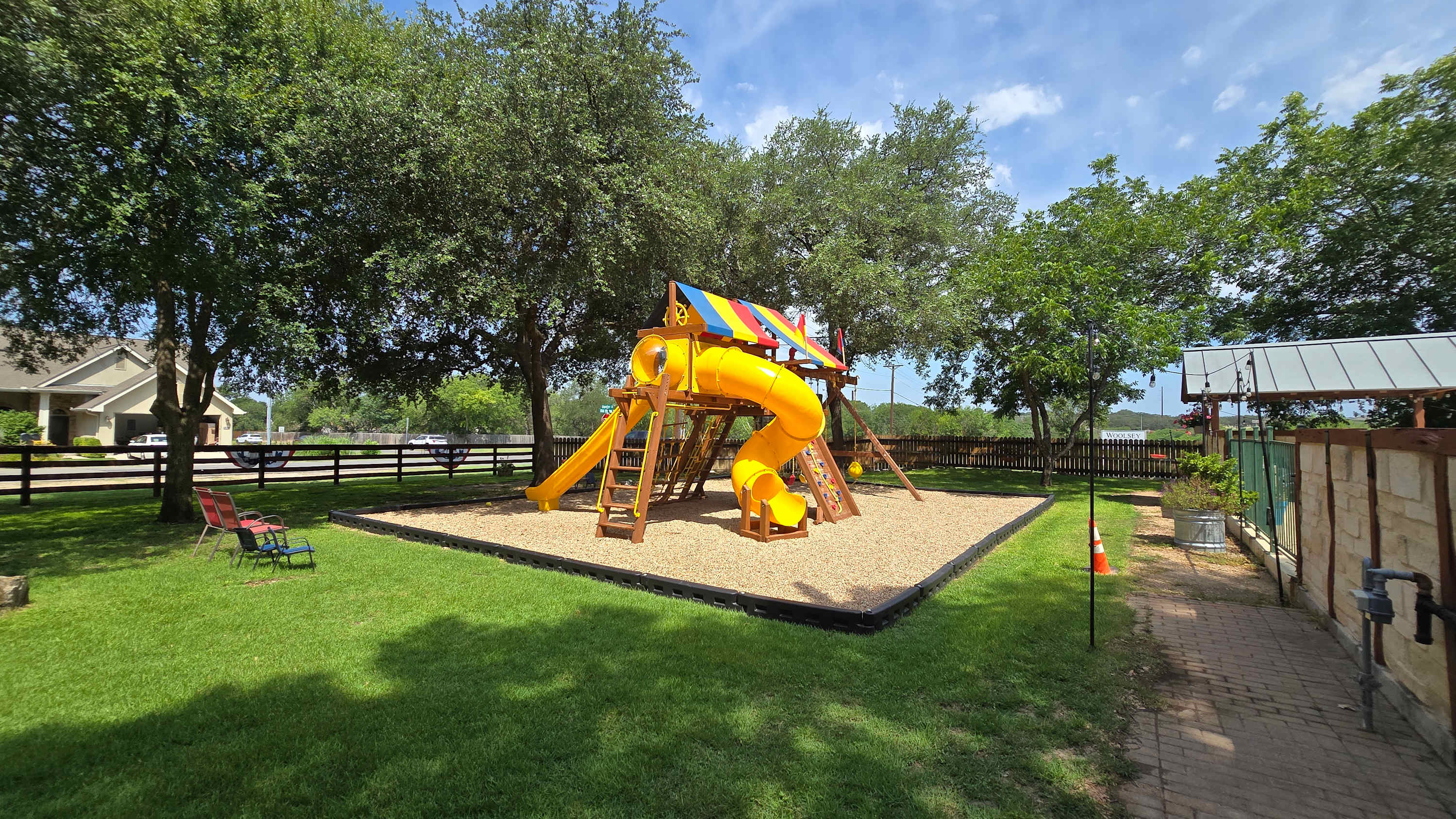 Traveling with little ones? Burn off some energy at the community playground!​