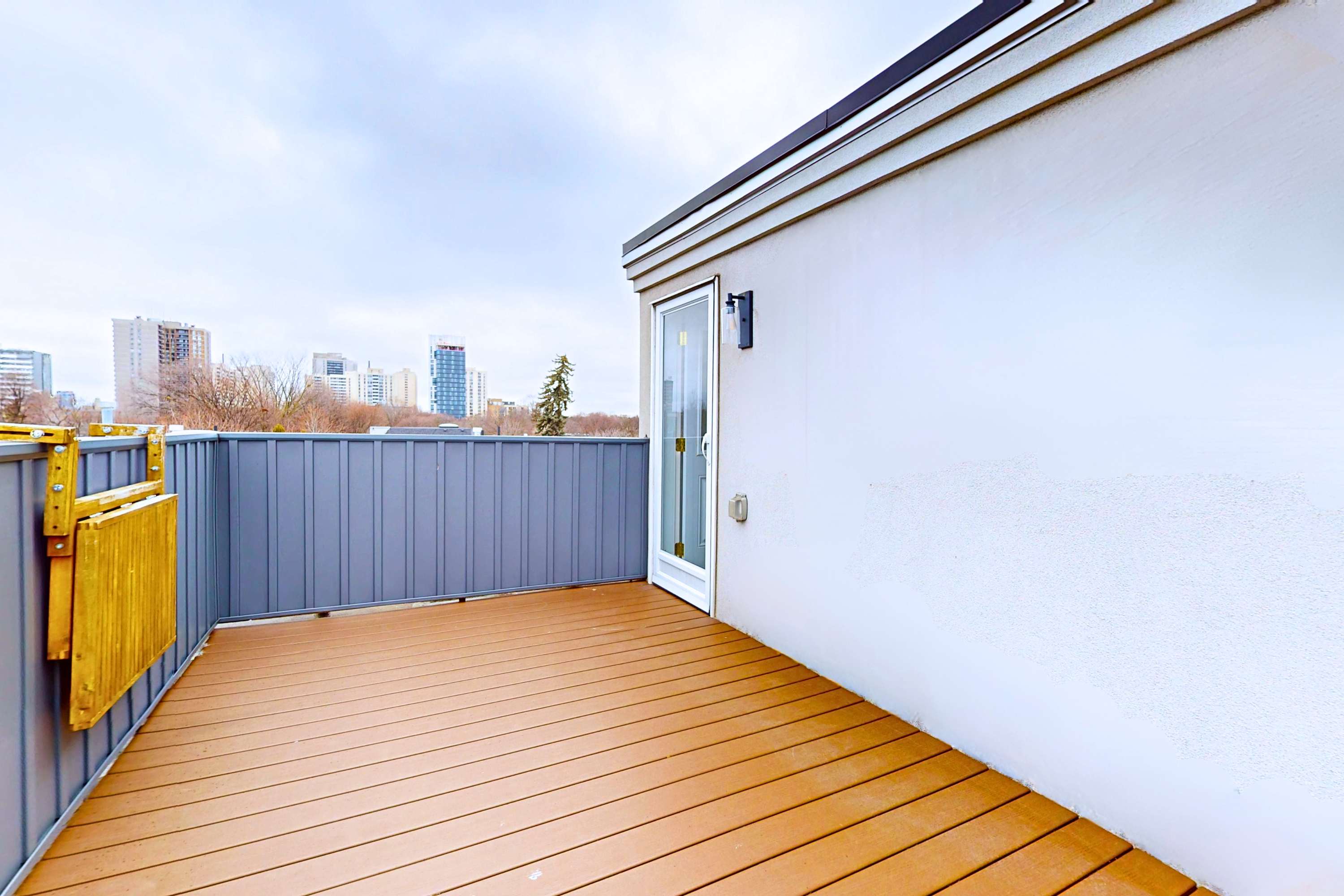 Private outdoor roof deck for relaxing under the open sky