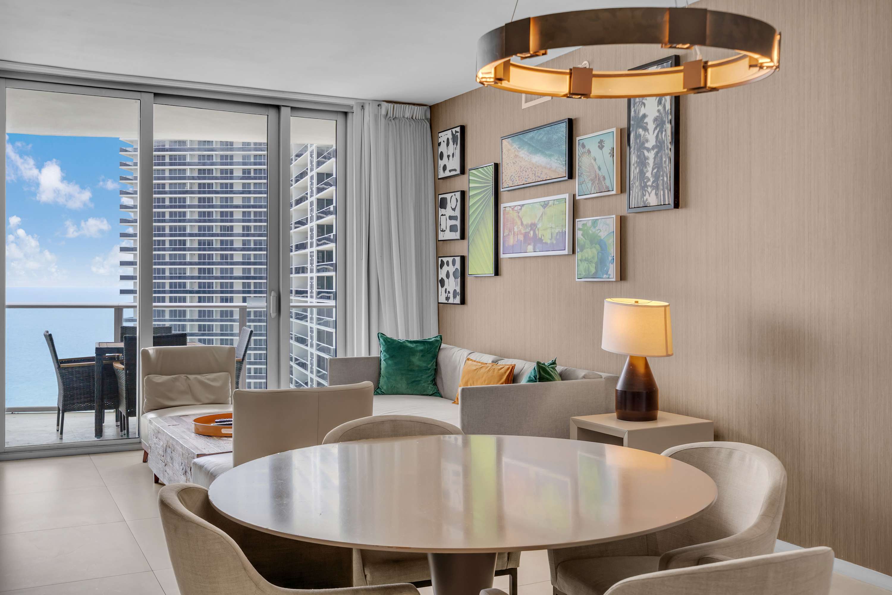 Gather for meals together in the chic dining area​