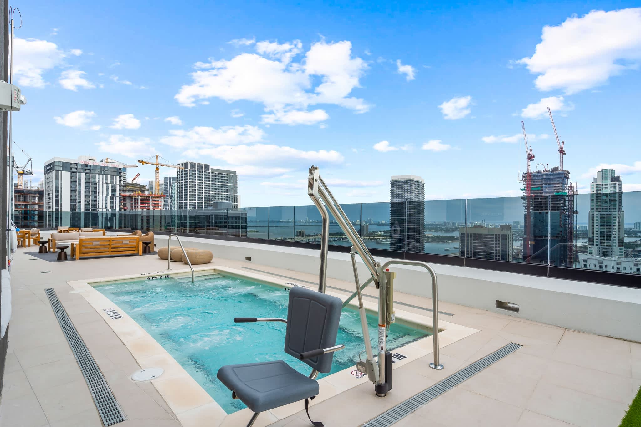 Enjoy stunning city views from the rooftop pool, perfect for relaxation and leisure.